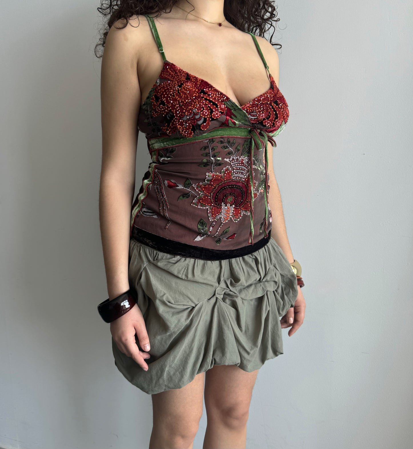 Verde Ruched Skirt