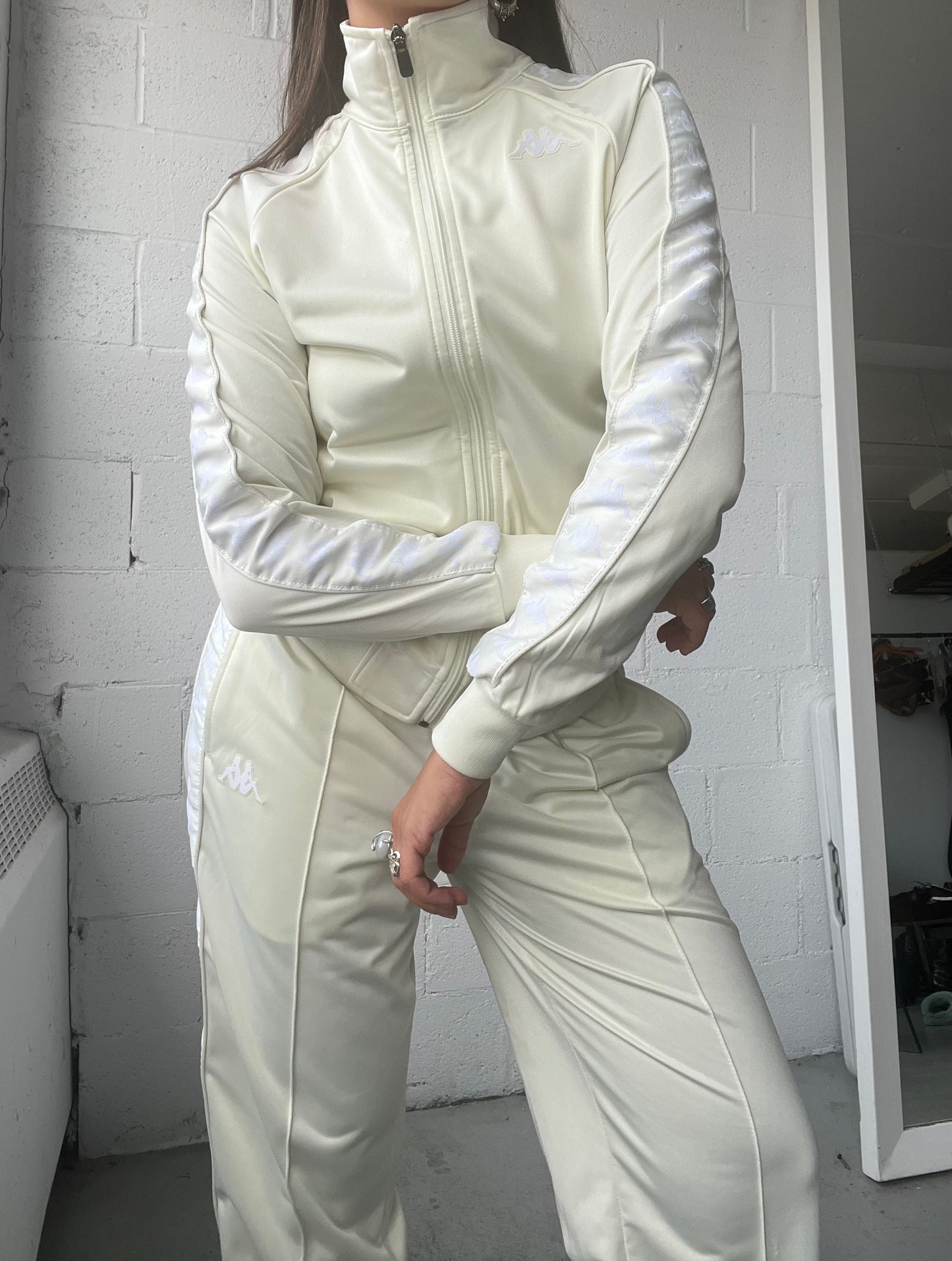 Cream Kappa Tracksuit