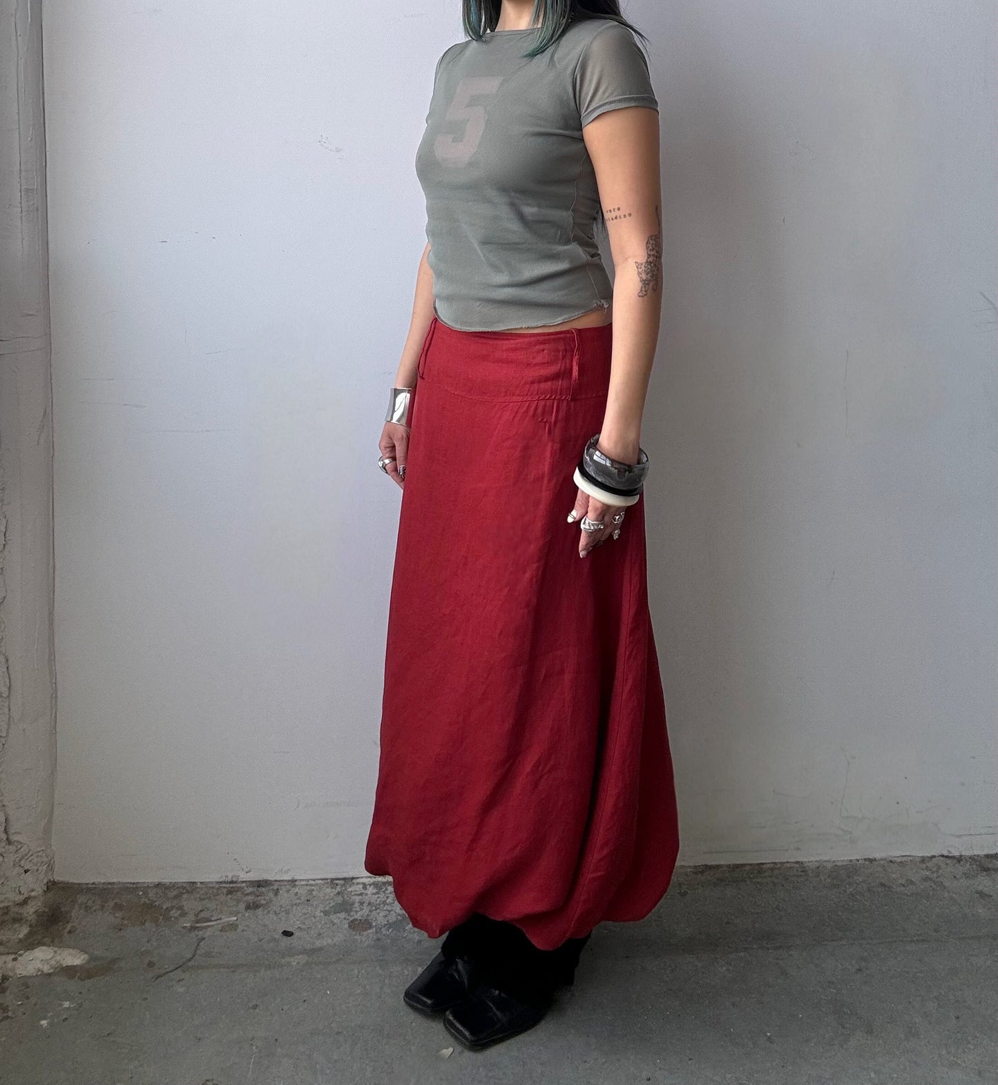 Sarah Pacini Linen Bubble Skirt