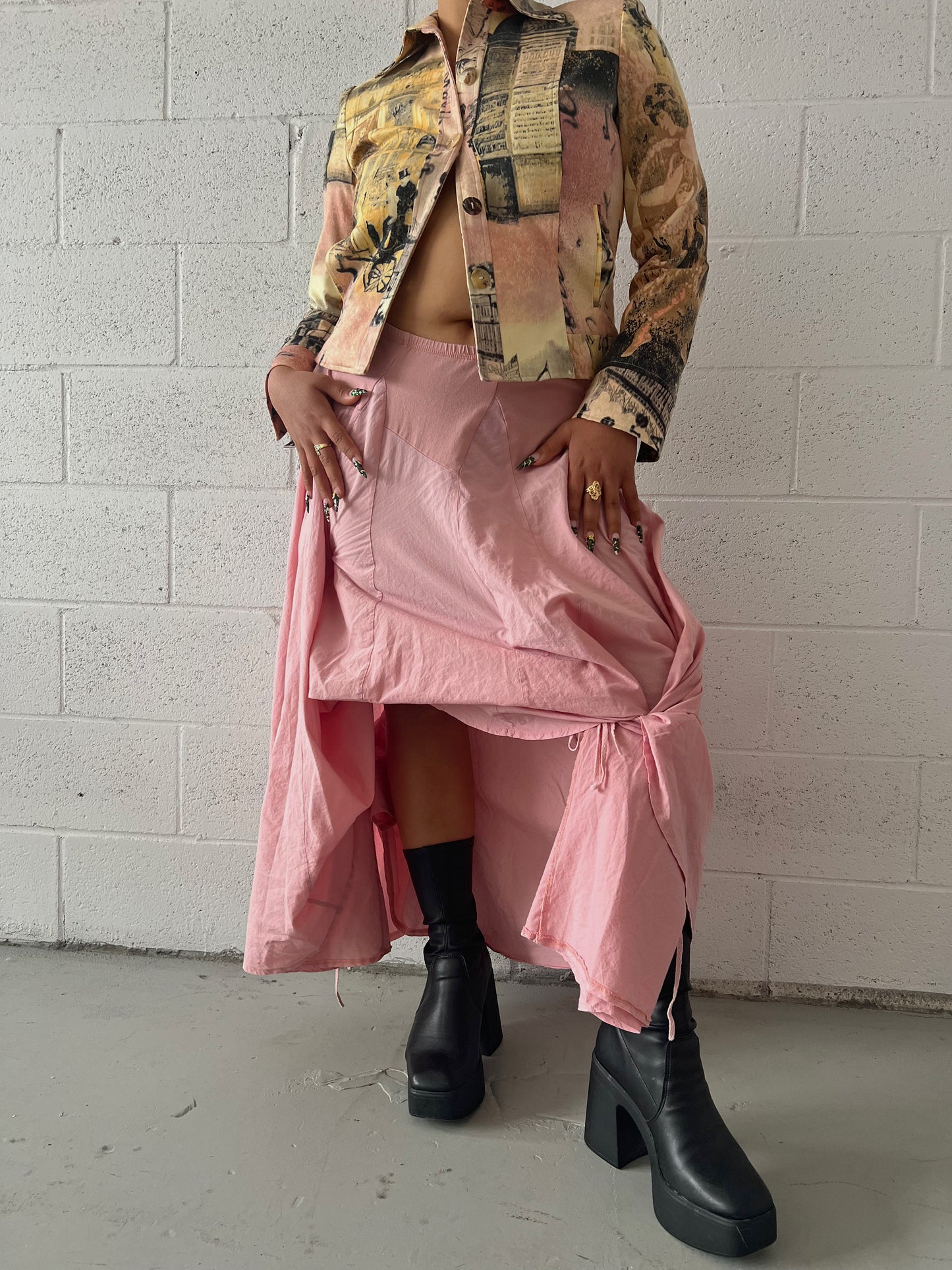 Asymmetric Tie Skirt