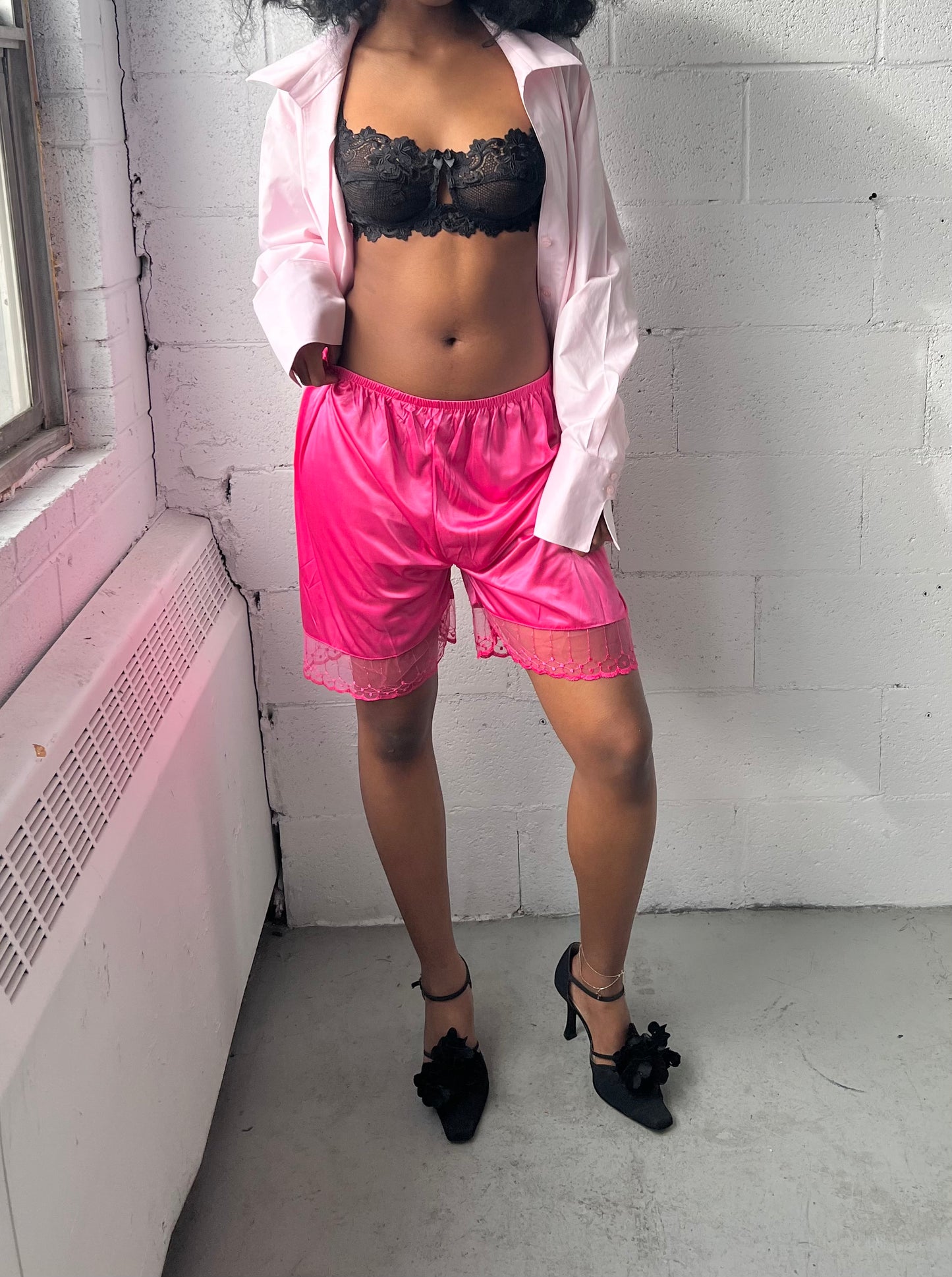 Hot Pink Lingerie Shorts