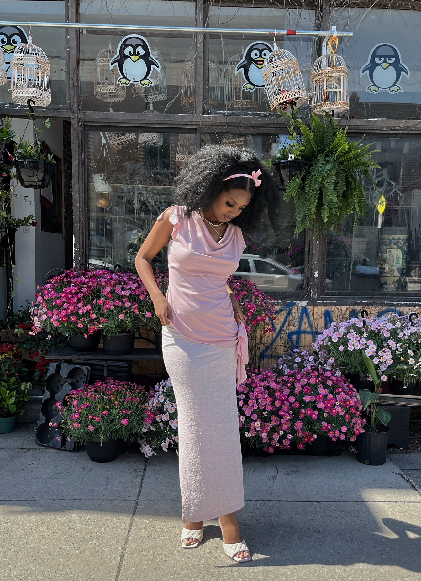 Double Slit Fiori Skirt