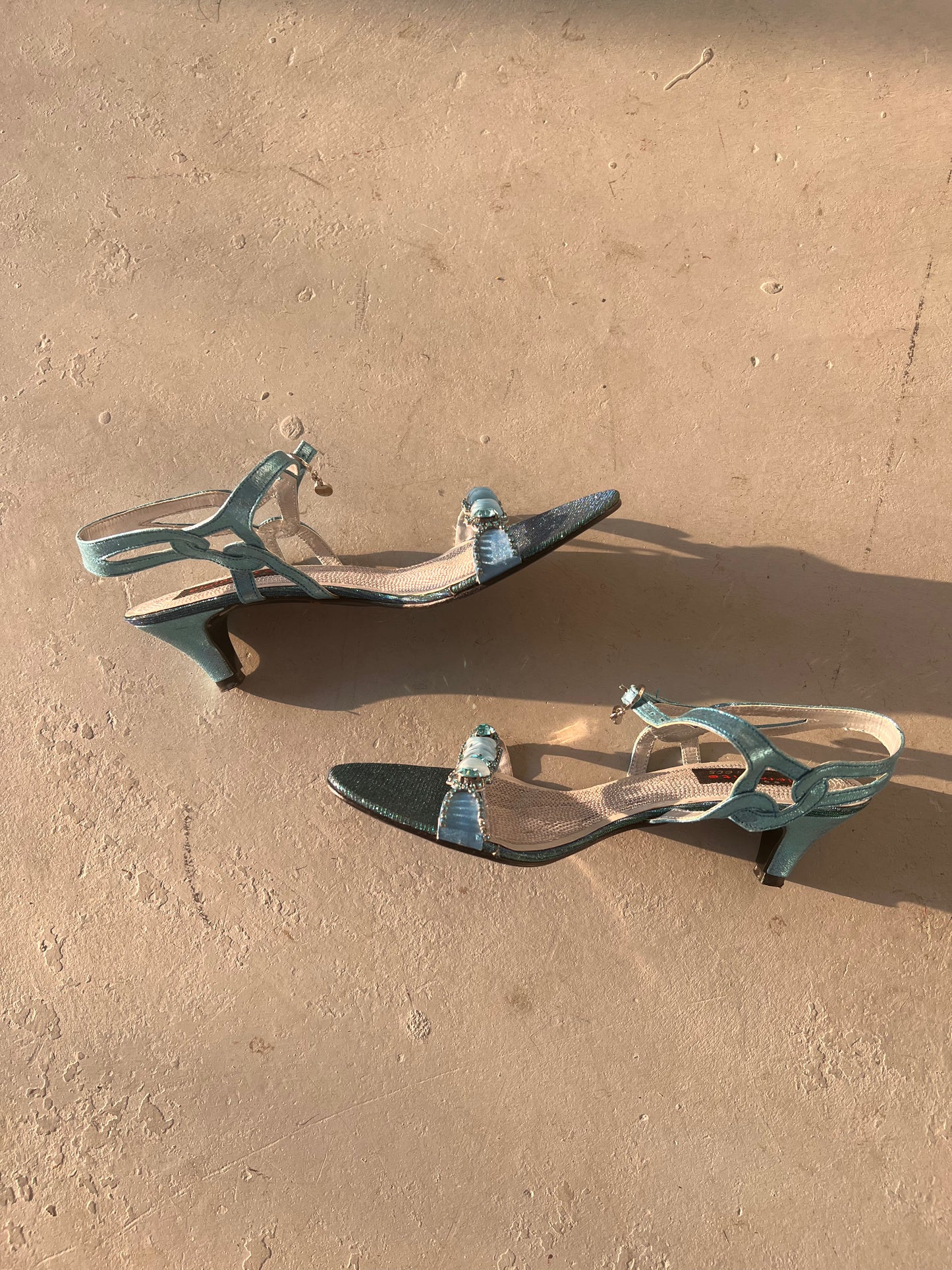 Aquamarine Kitten Heels