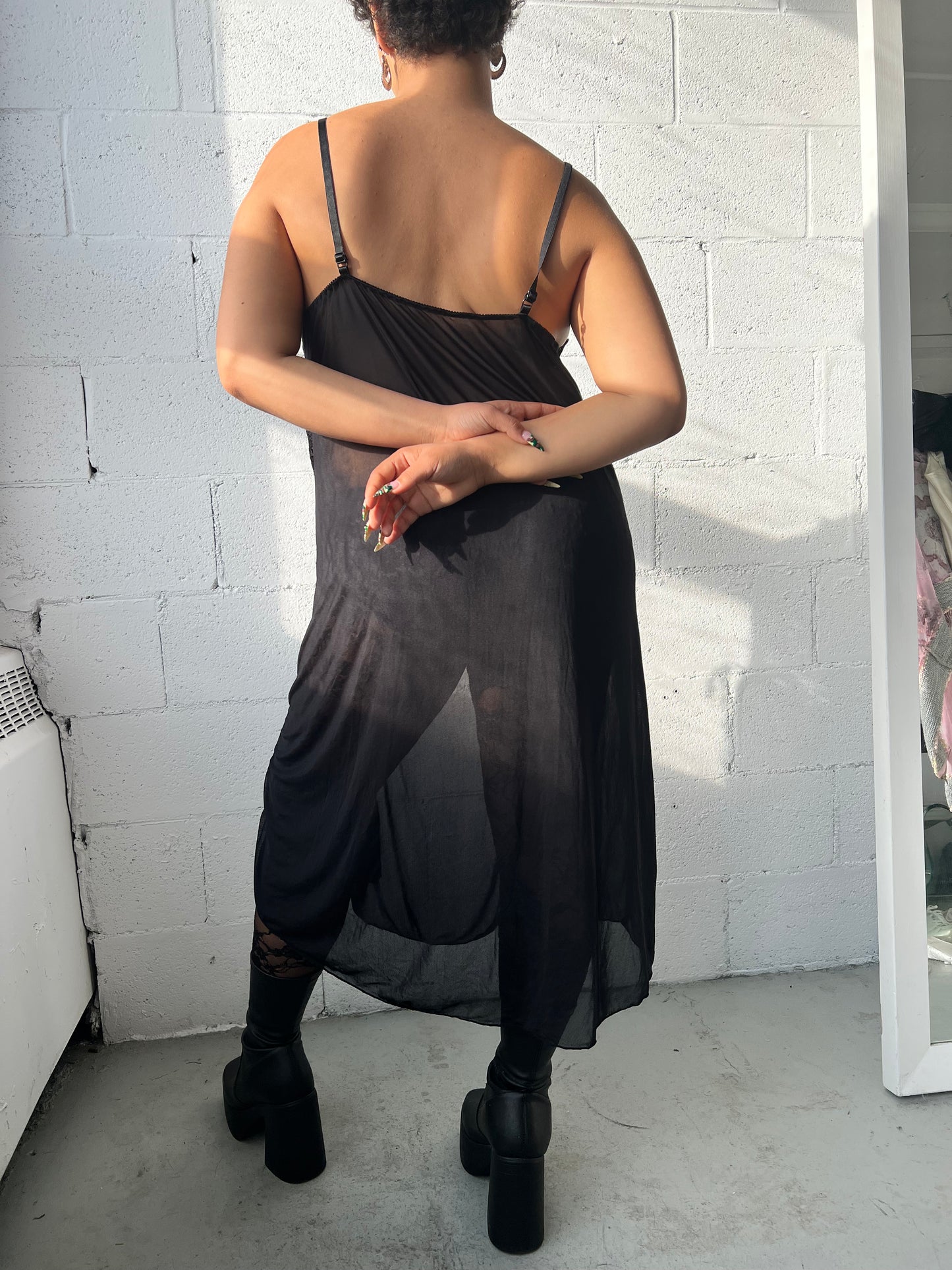 Sheer Romantic Slit Dress/Top