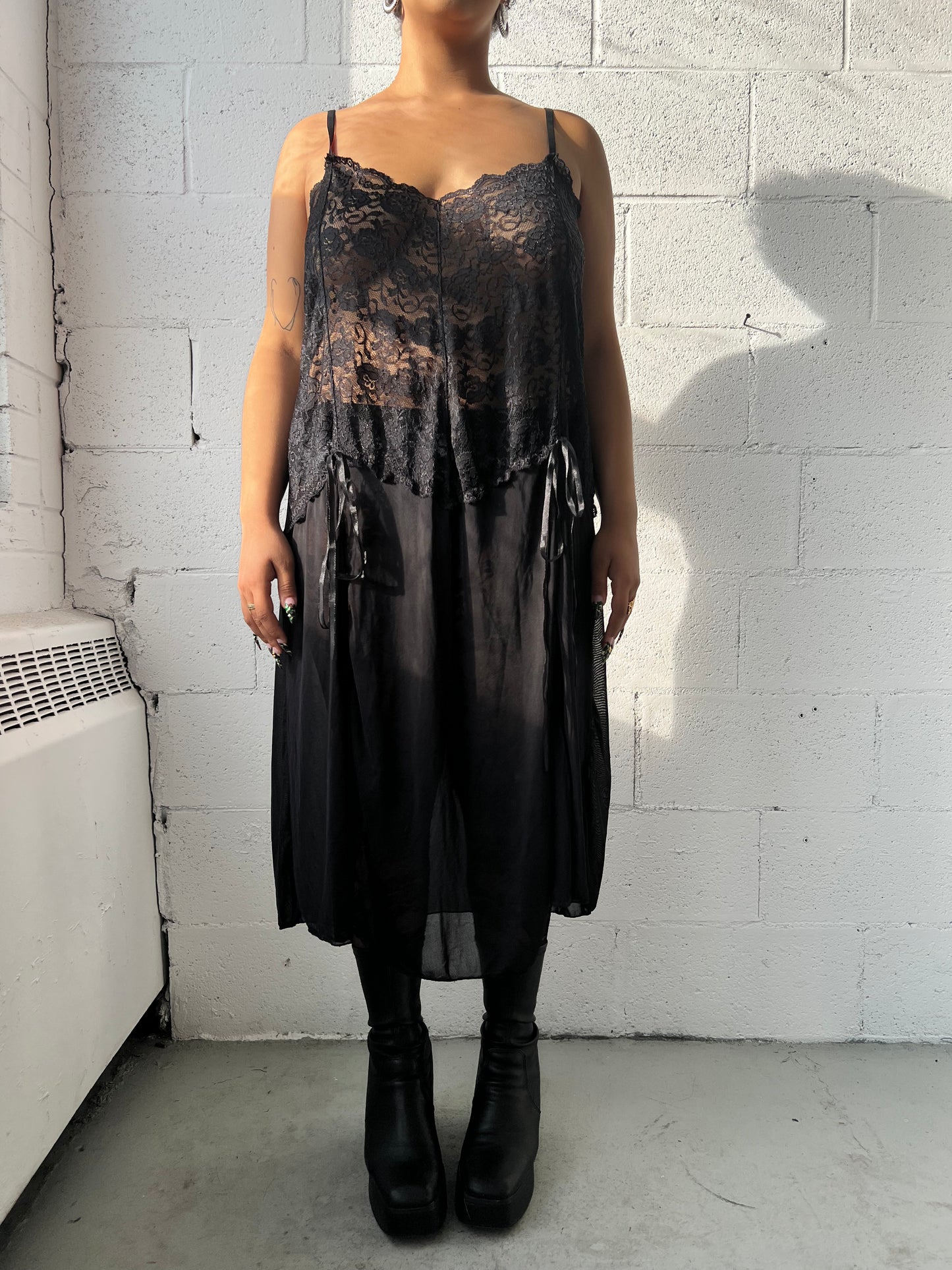 Sheer Romantic Slit Dress/Top