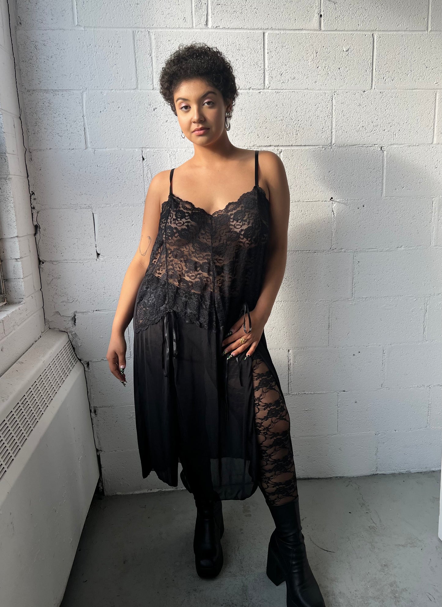 Sheer Romantic Slit Dress/Top