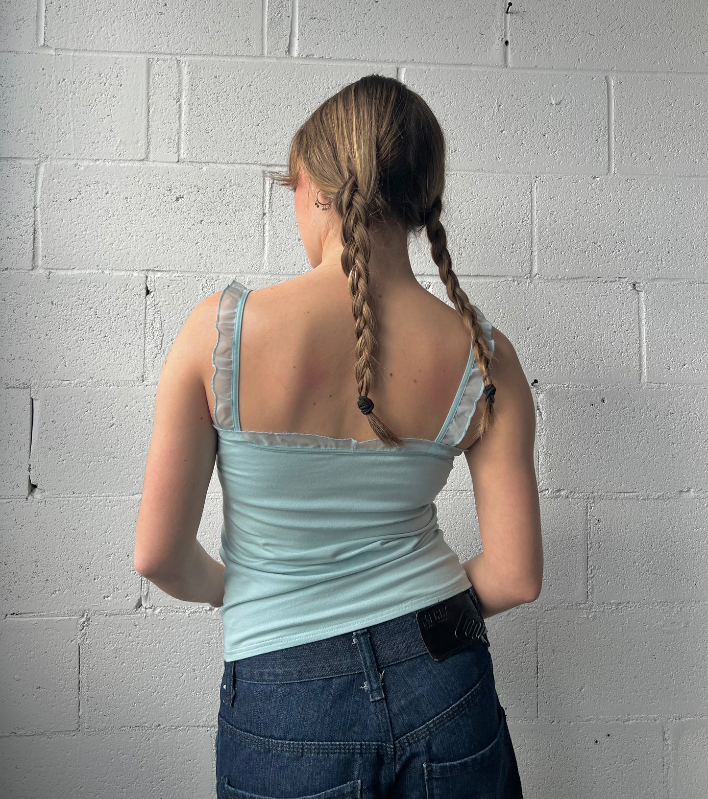 Baby Blue Fiori Top