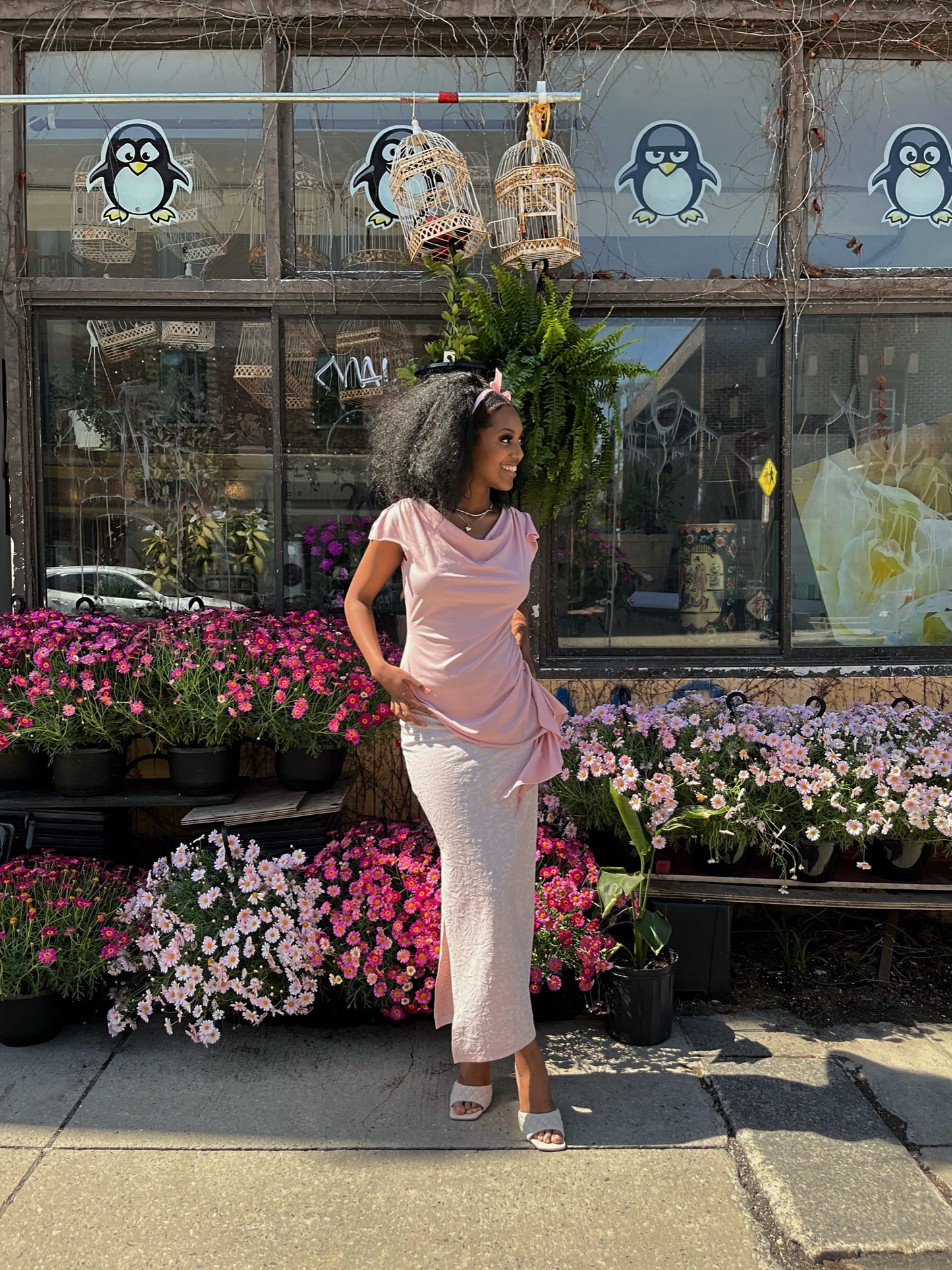 Double Slit Fiori Skirt