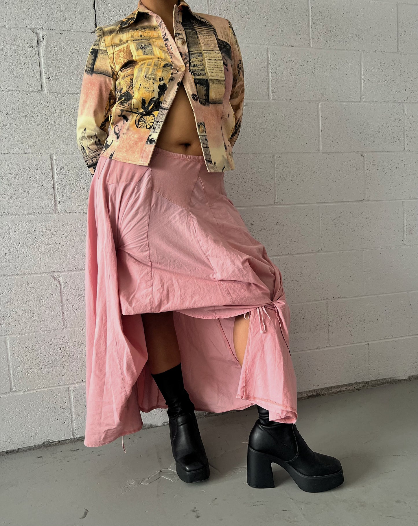 Asymmetric Tie Skirt