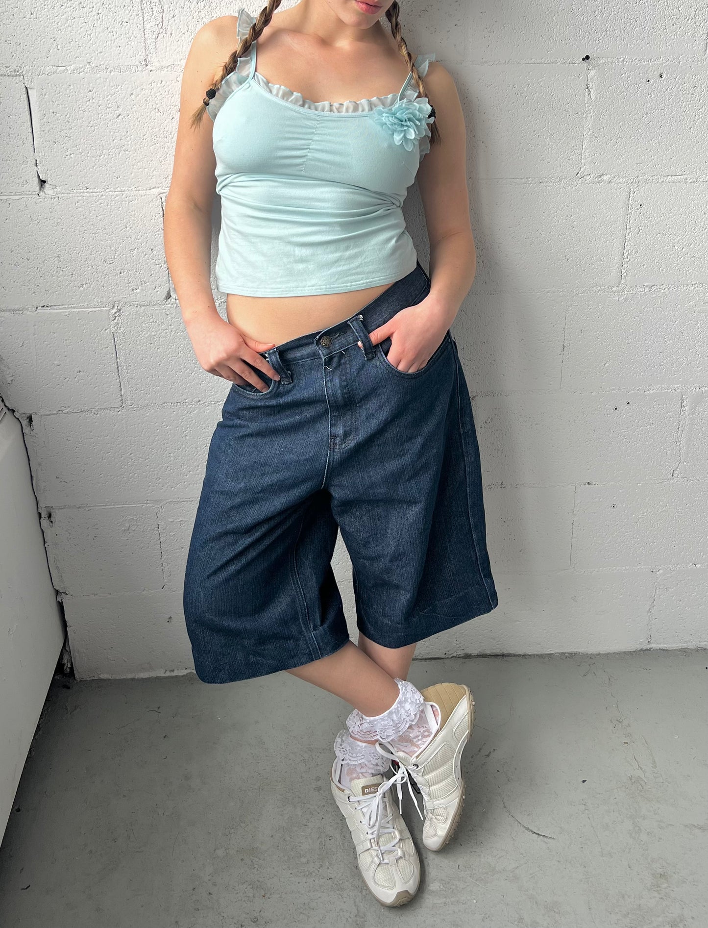 Baby Blue Fiori Top