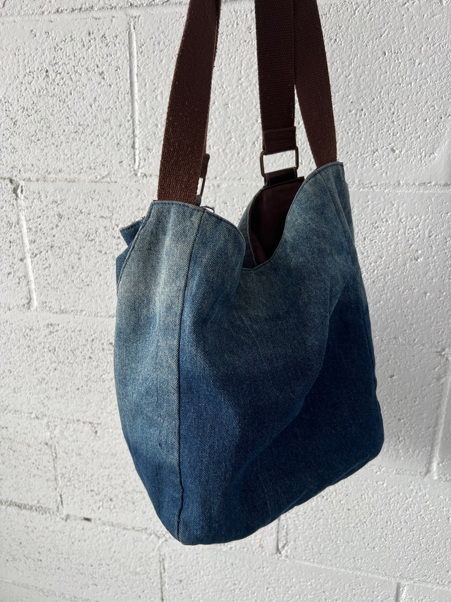 Denim x Brown Purse