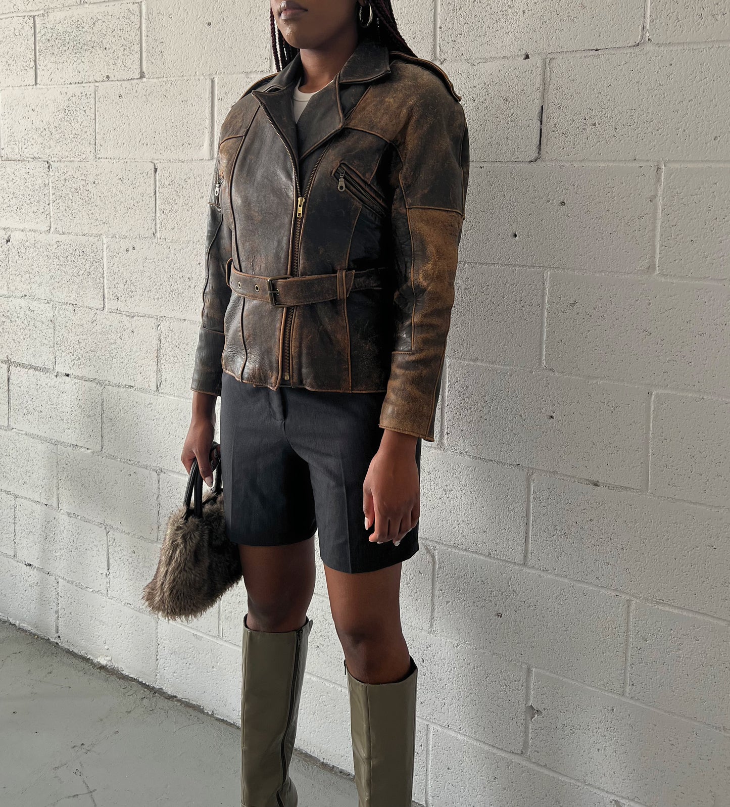 Macchiato Leather Moto Jacket