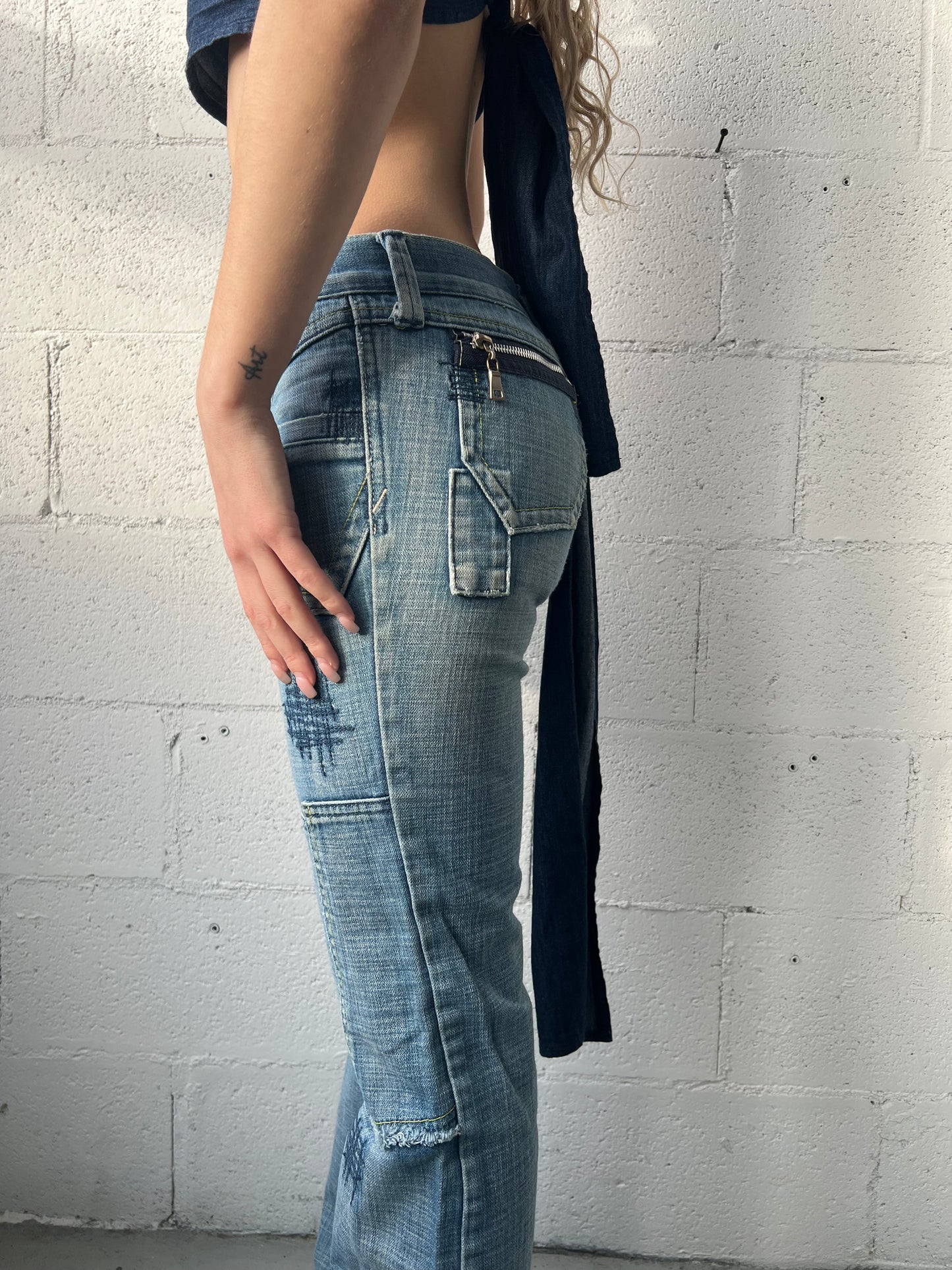Stitch Detailed Denim