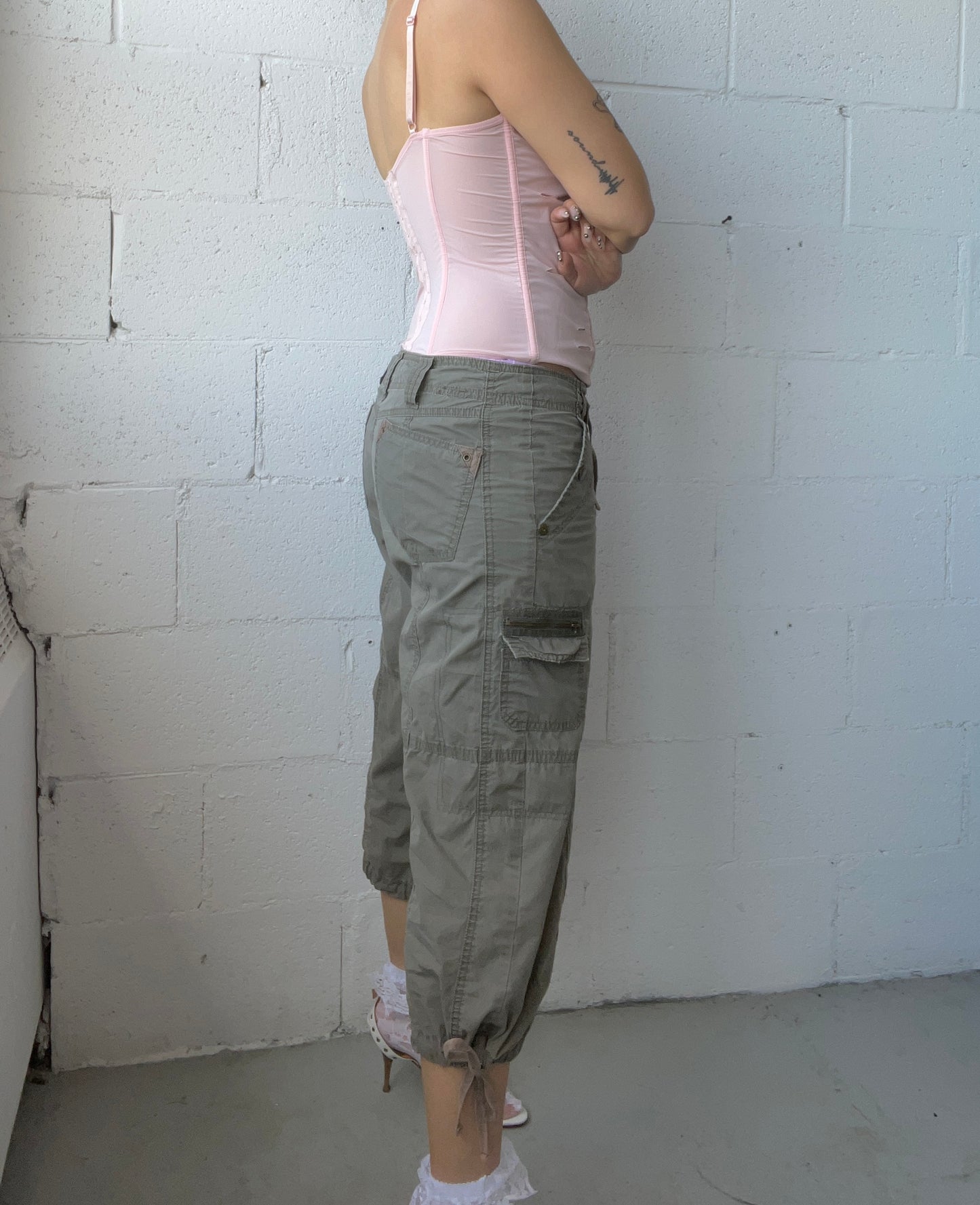 Embroidered Cargo Capri’s