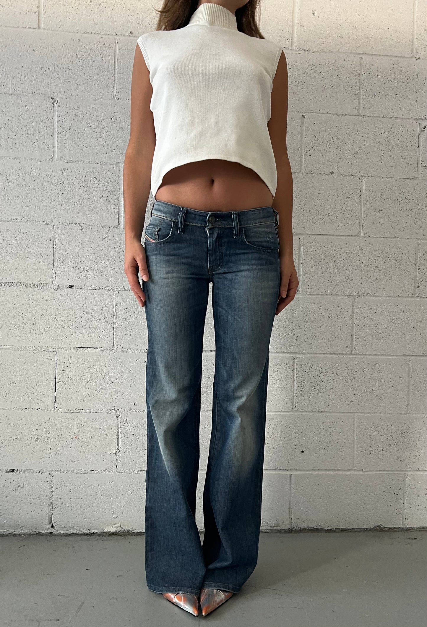 Diesel Low Rise Boot Cut Jeans