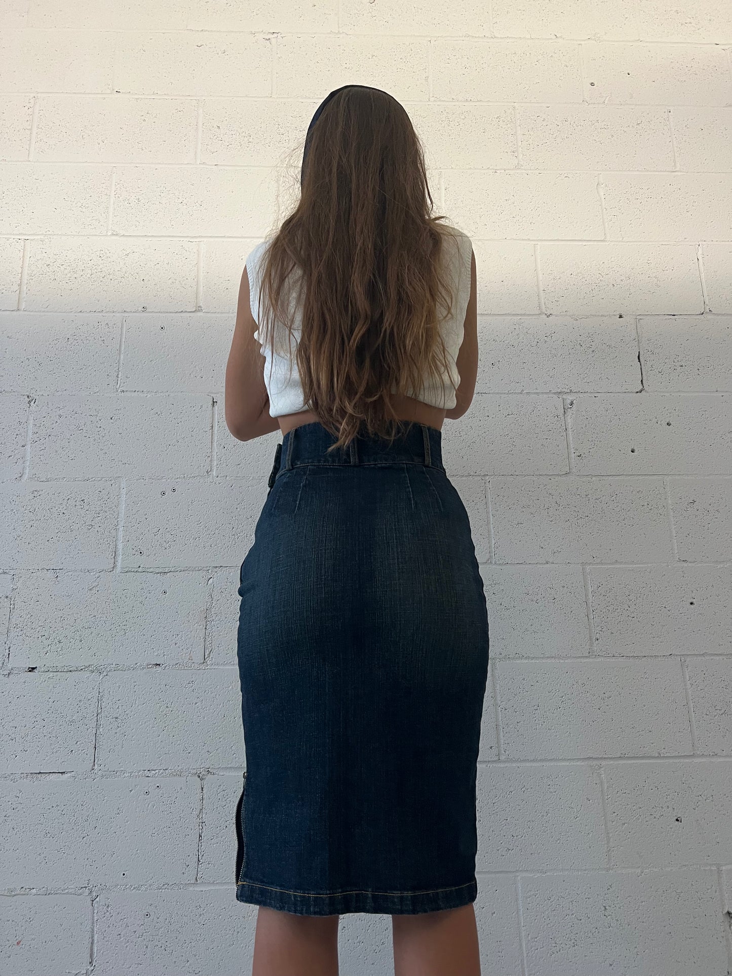 Denim Pencil Skirt