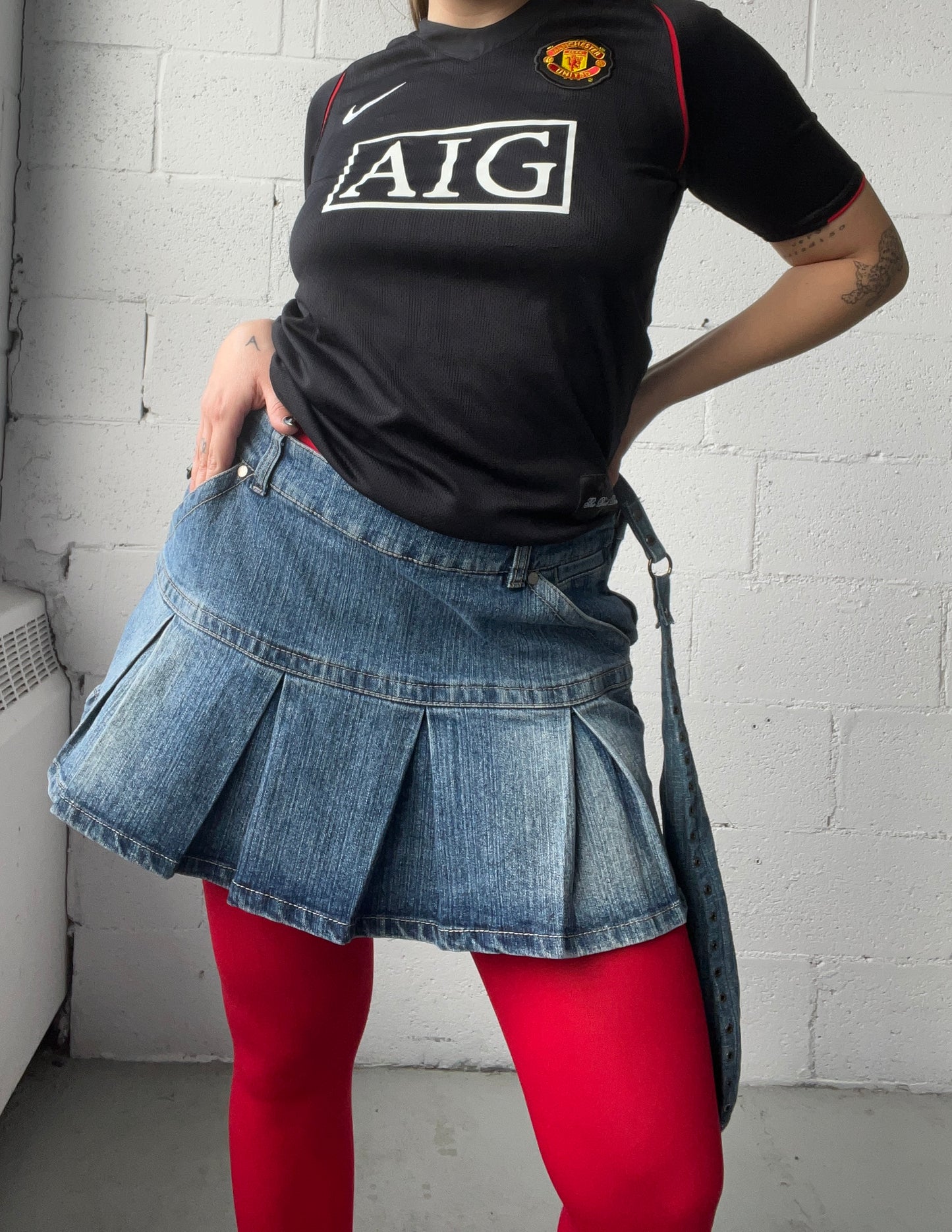 Denim Mini Skirt Size L