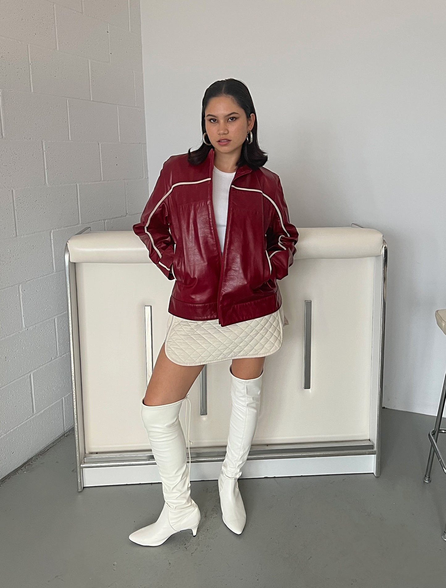 Ruby Leather Moto Jacket