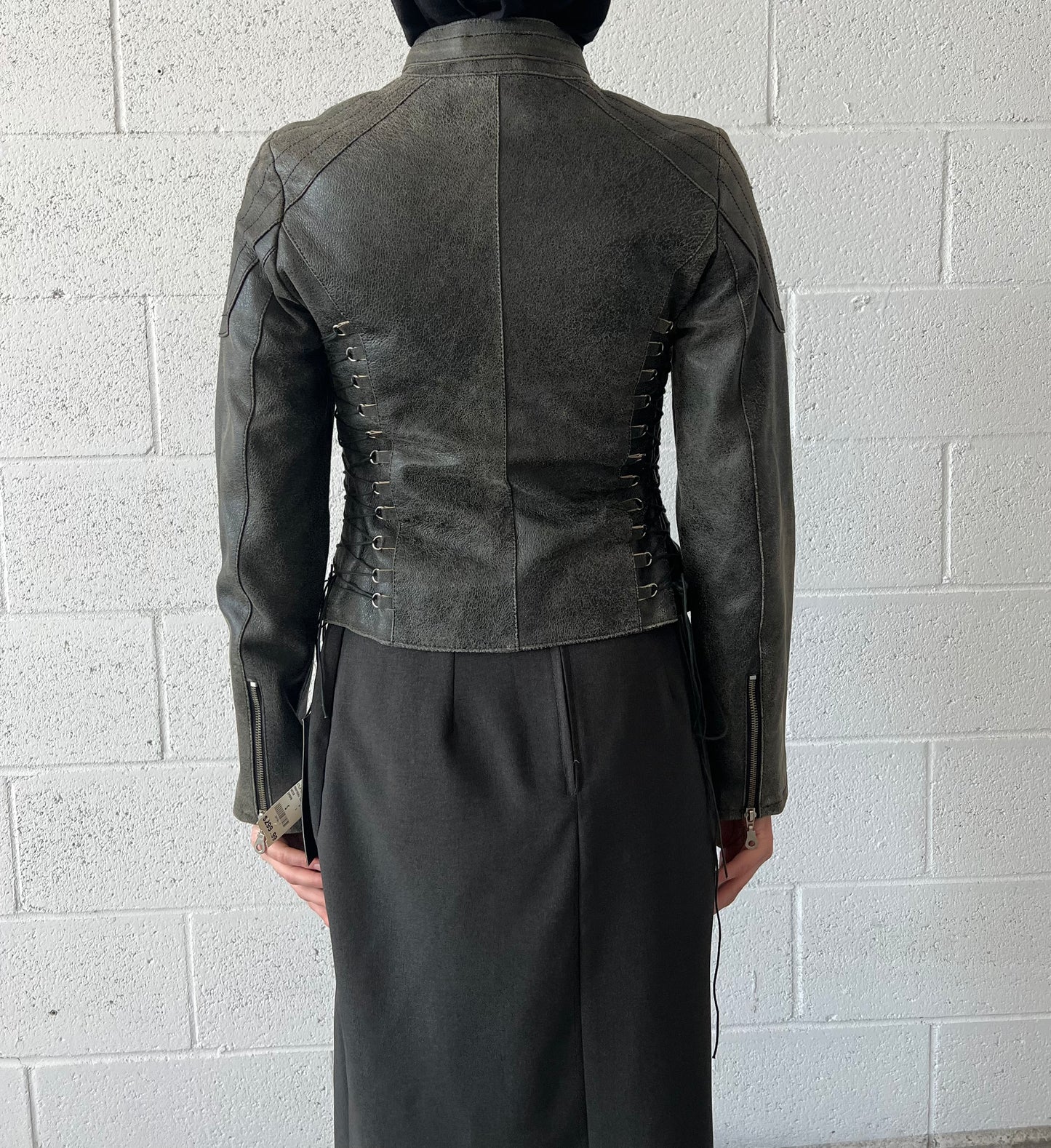 Lace Up Deadstock Moto Jacket