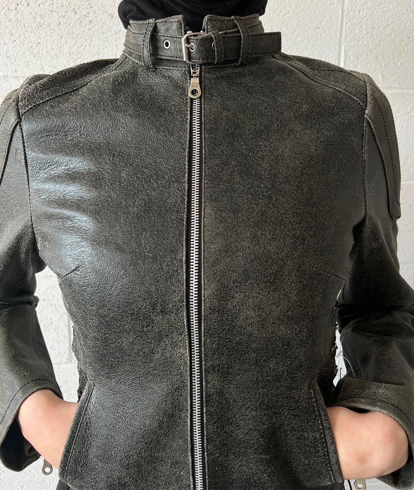 Lace Up Deadstock Moto Jacket
