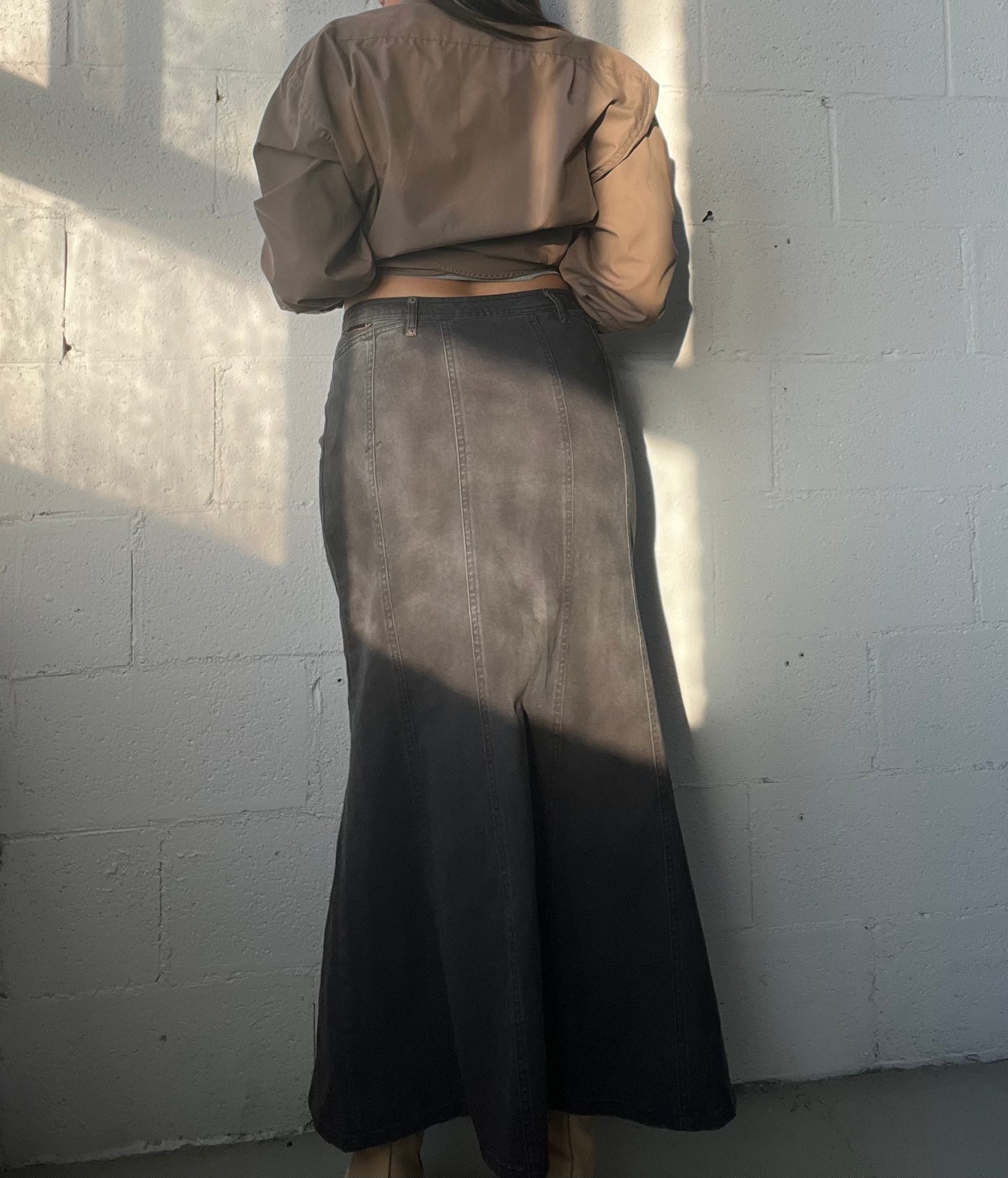 Faded Maxi Skirt