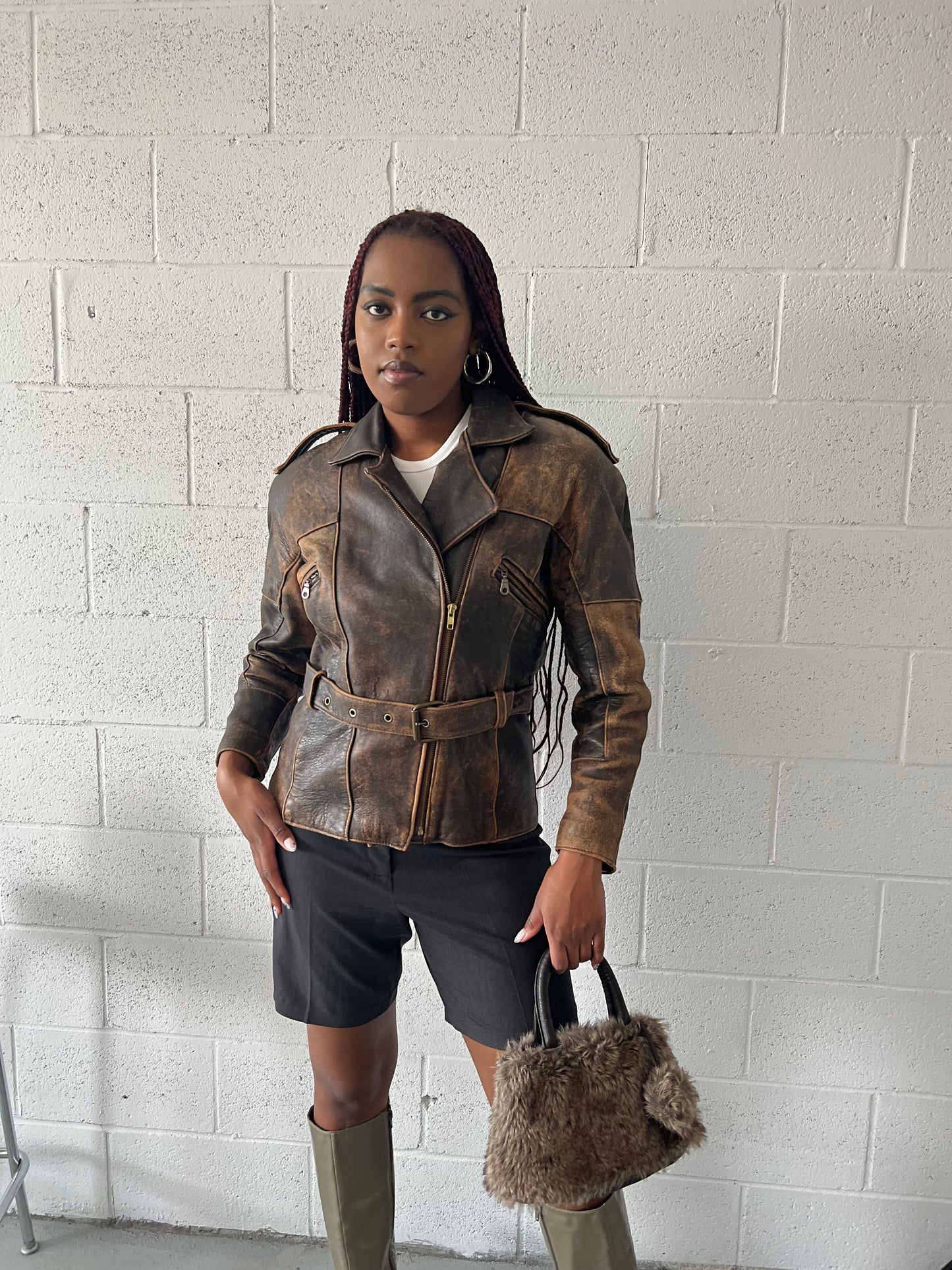 Macchiato Leather Moto Jacket