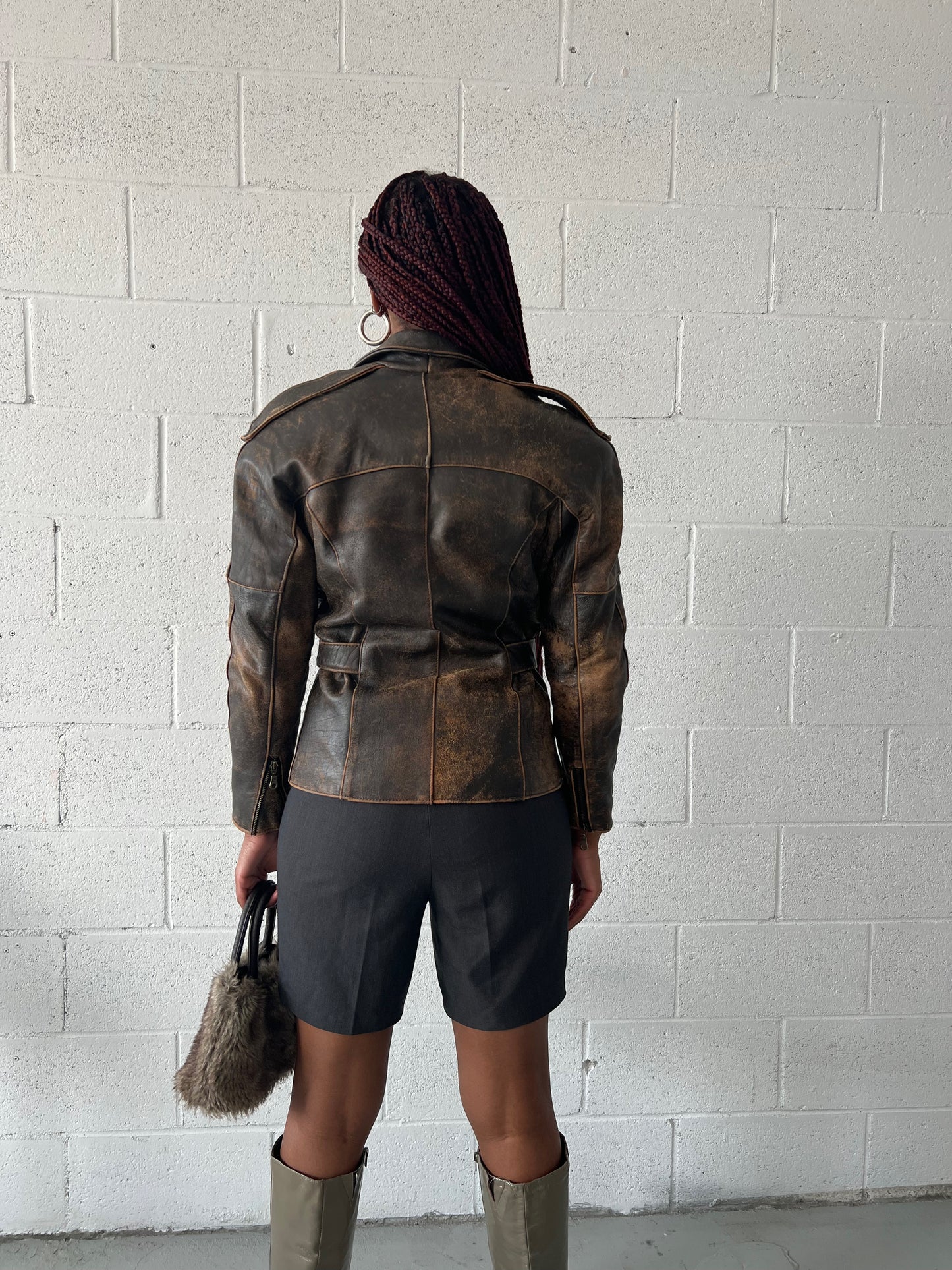 Macchiato Leather Moto Jacket