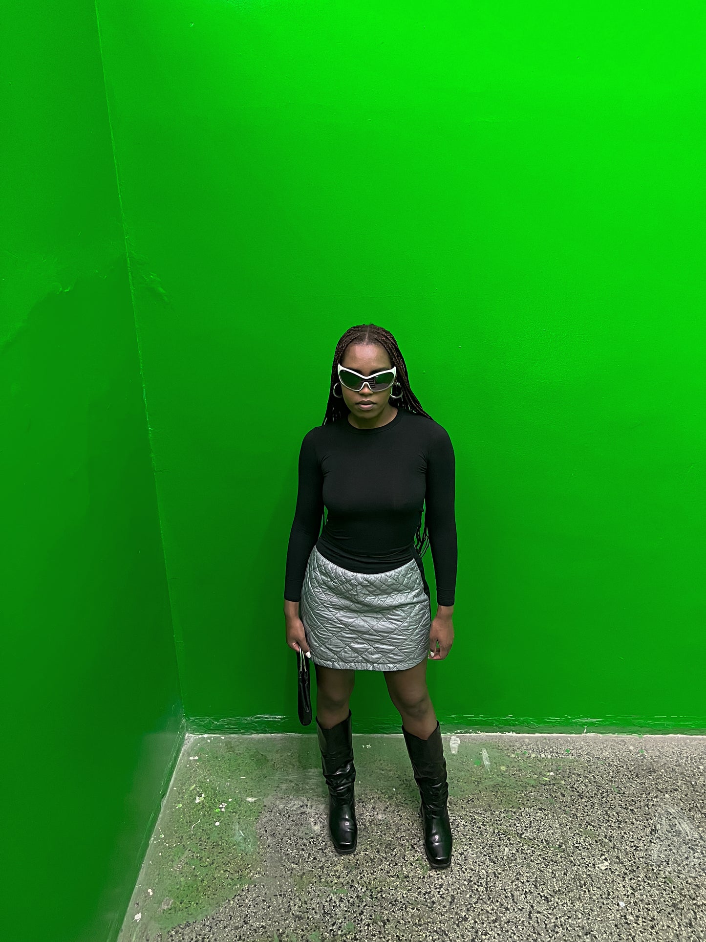 Quilted Moto Mini Skirt