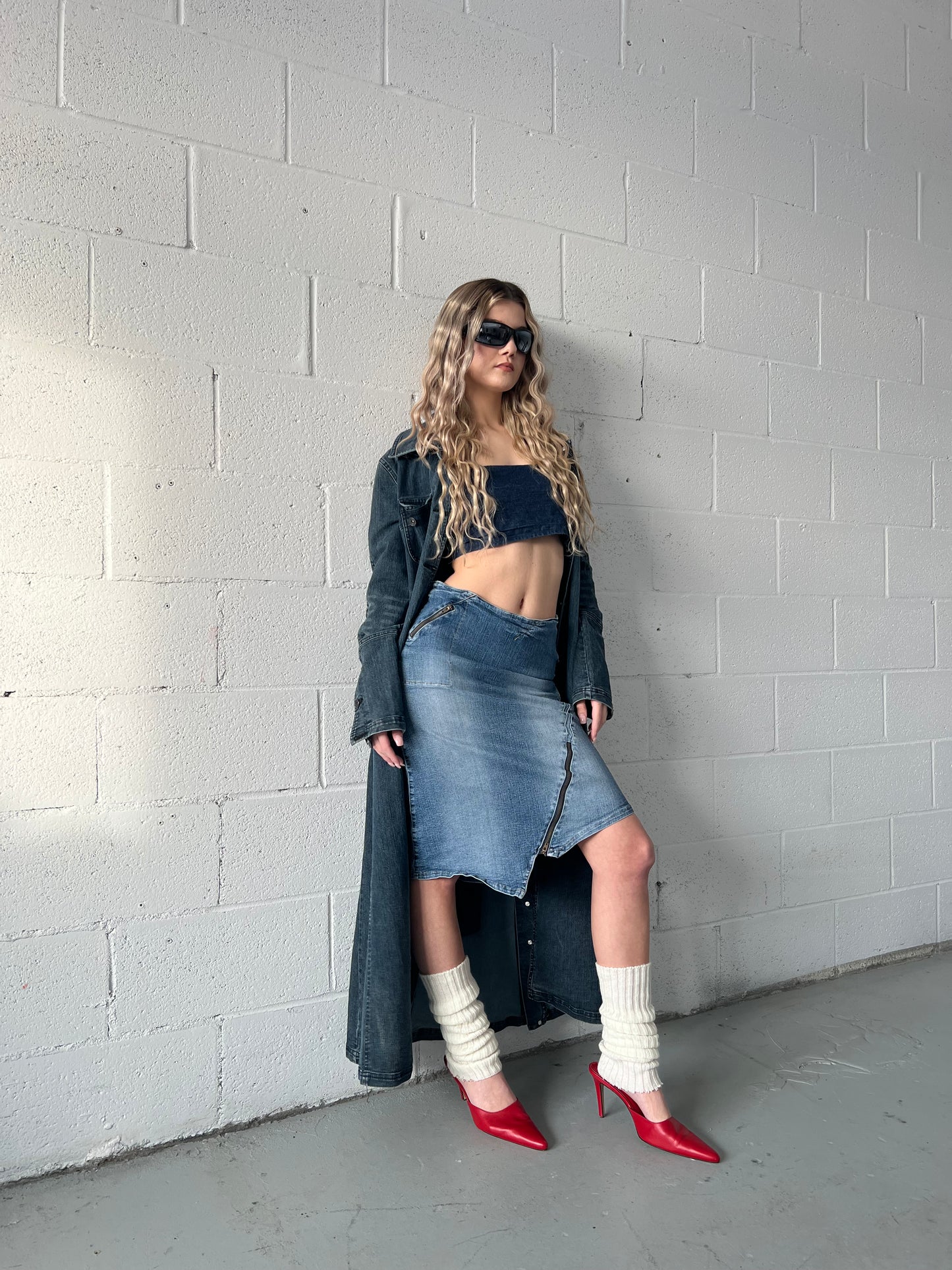Asymmetric Zip Skirt