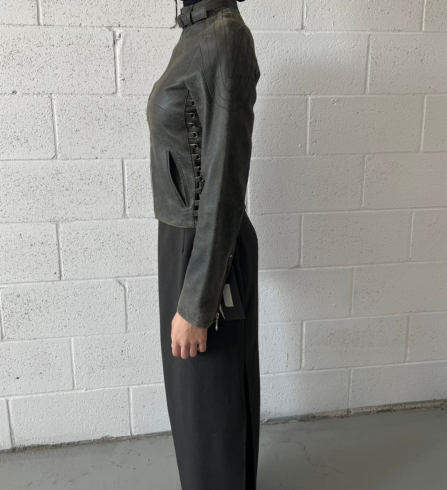 Lace Up Deadstock Moto Jacket