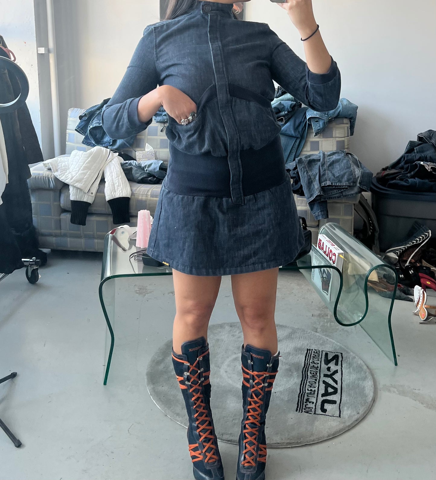 Denim Long Sleeve Dress
