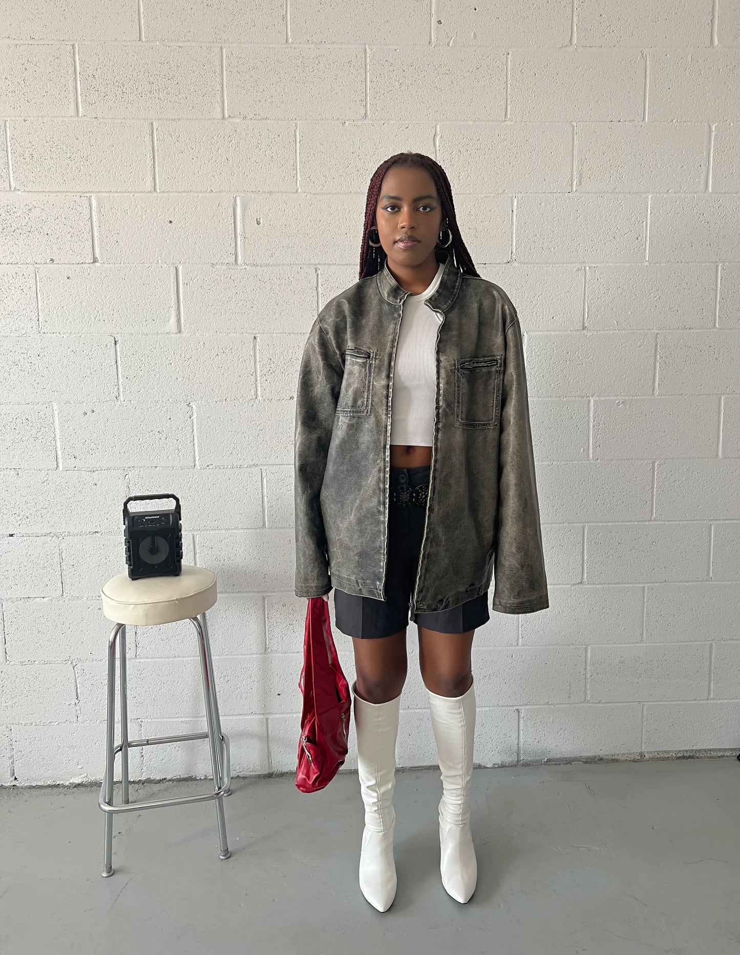 Ash Faux Leather Moto Jacket