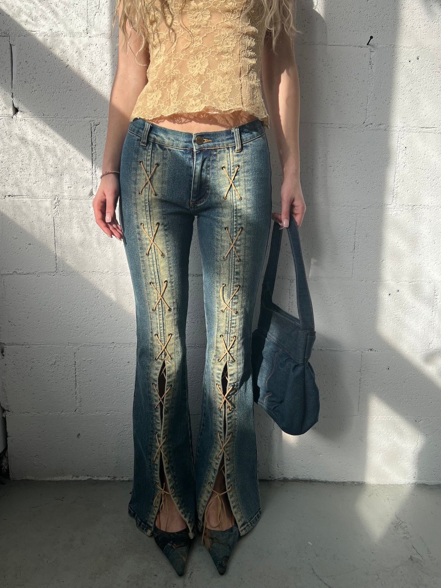 Lace Up Denim