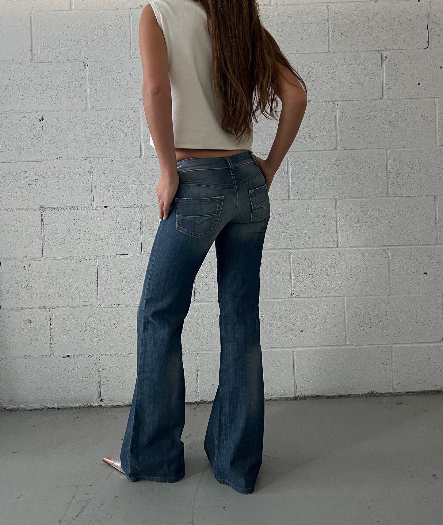 Diesel Low Rise Boot Cut Jeans
