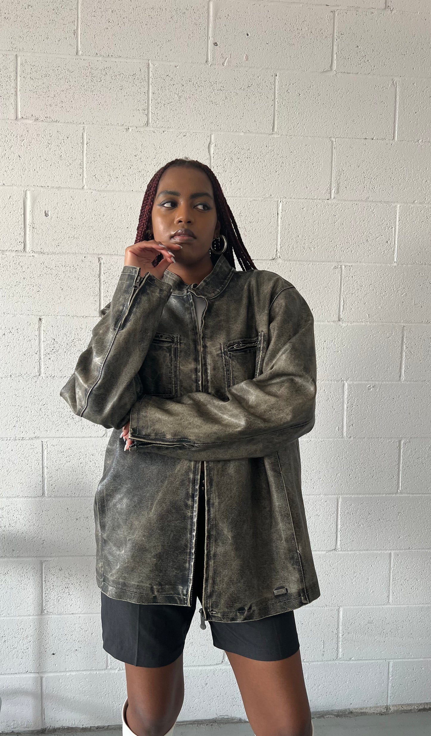 Ash Faux Leather Moto Jacket