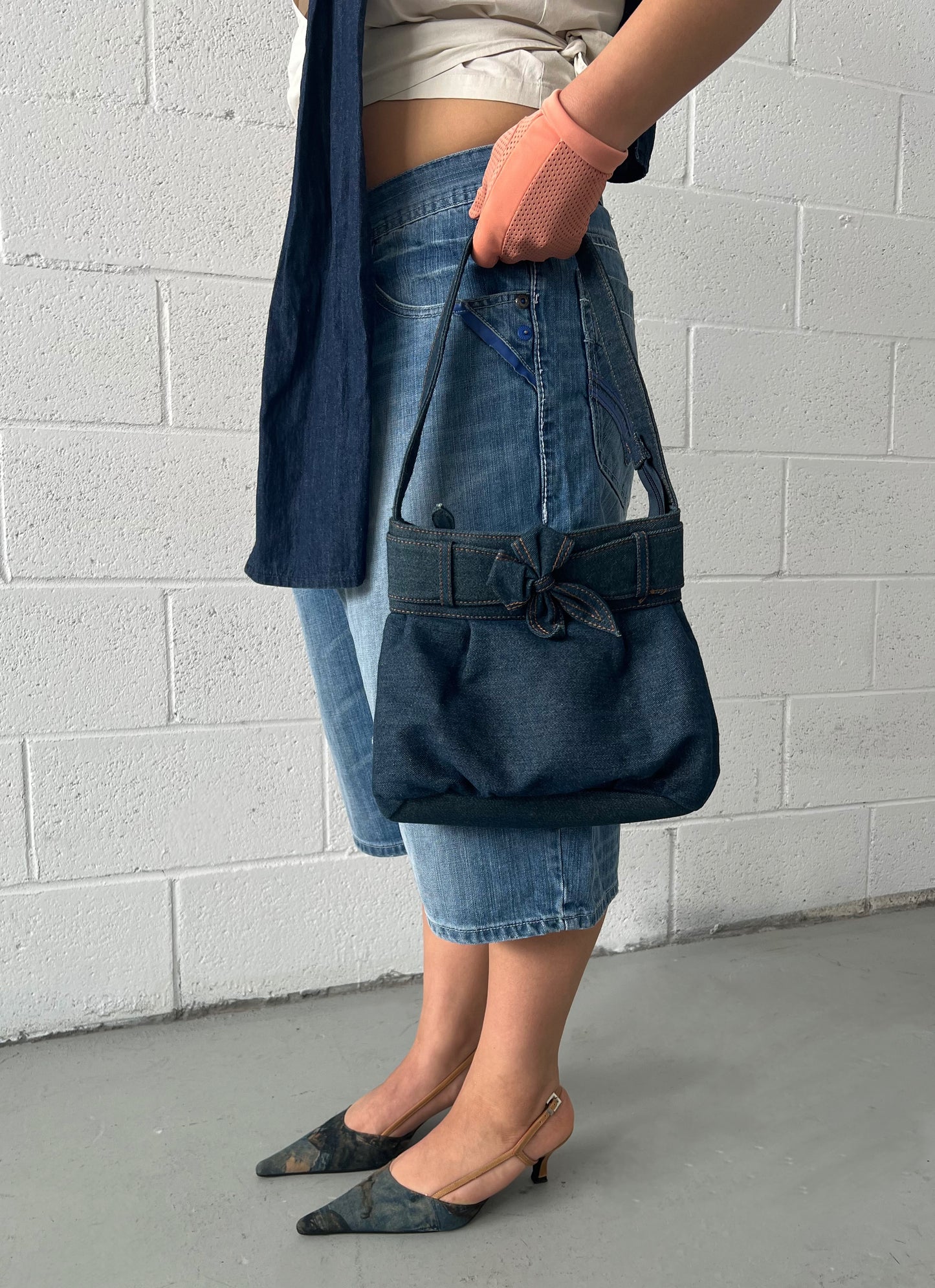 Denim Bow Purse