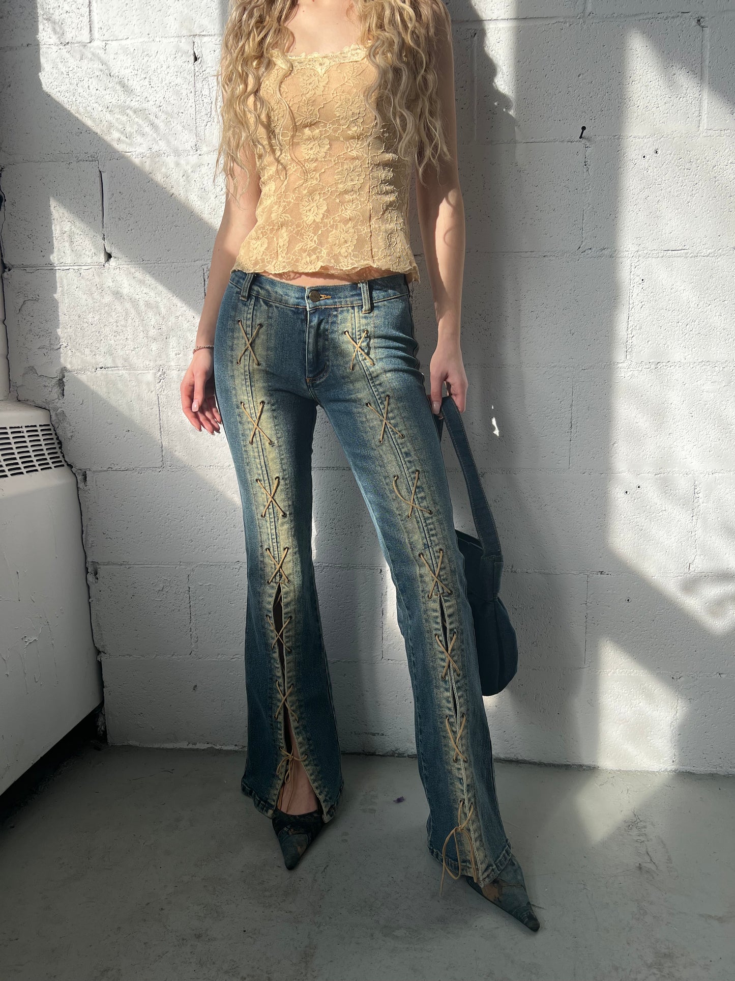 Lace Up Denim