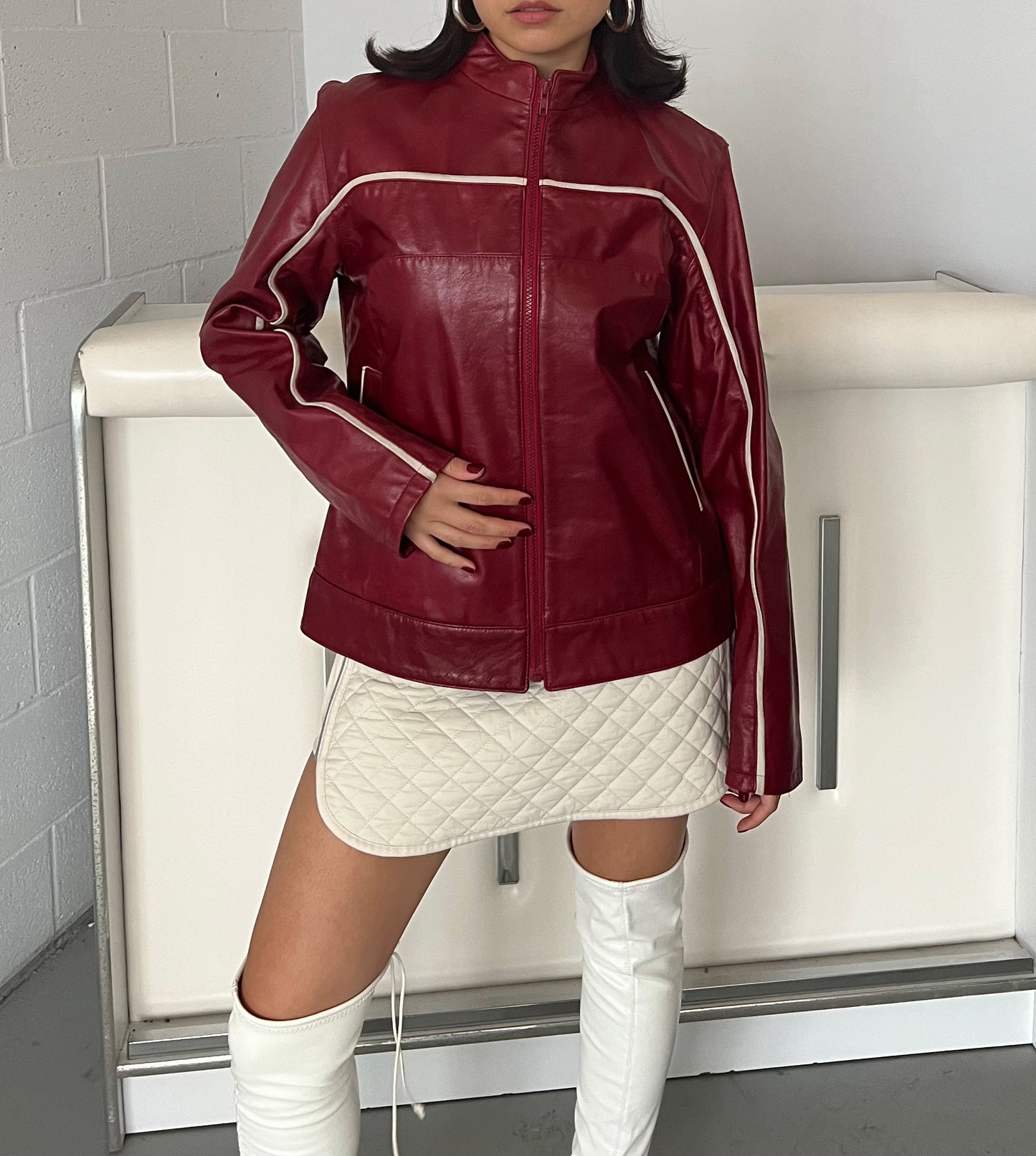 Ruby Leather Moto Jacket