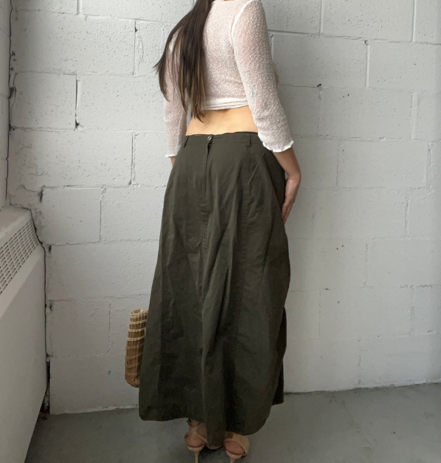 Ruched Cargo Skirt