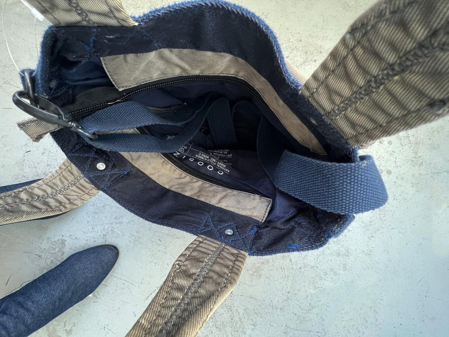 Denim x Corduroy Faded Wash Bag