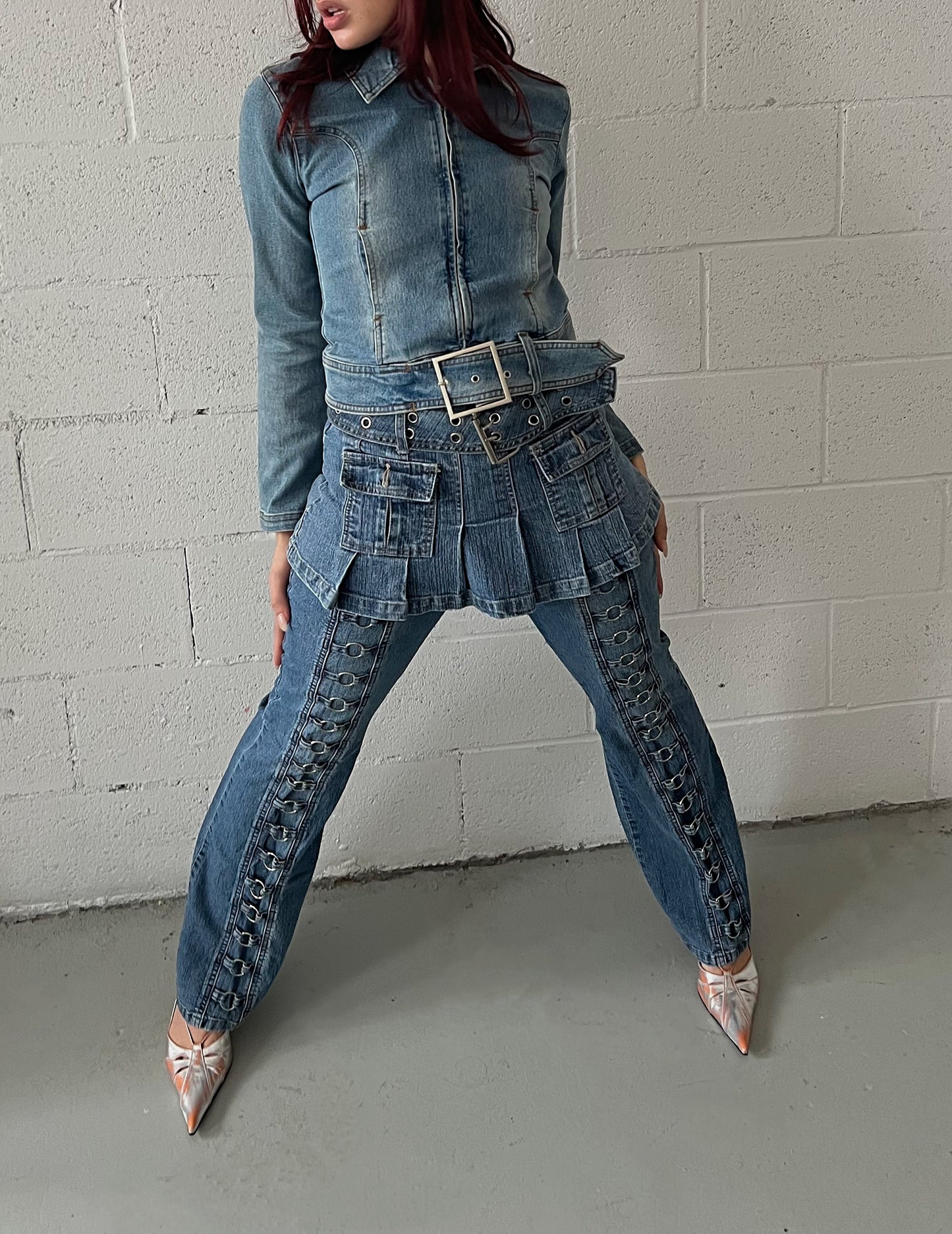 Micro Mini Denim Skirt
