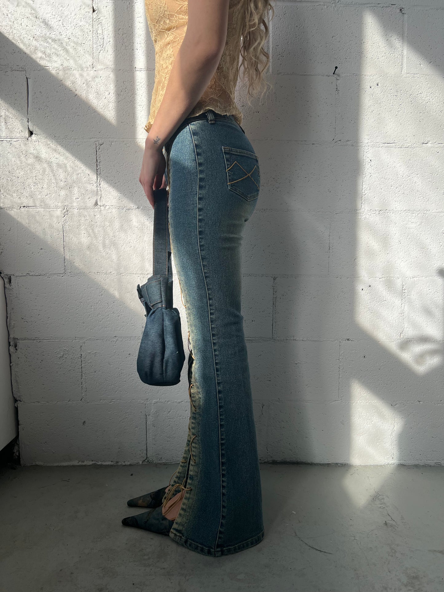Lace Up Denim
