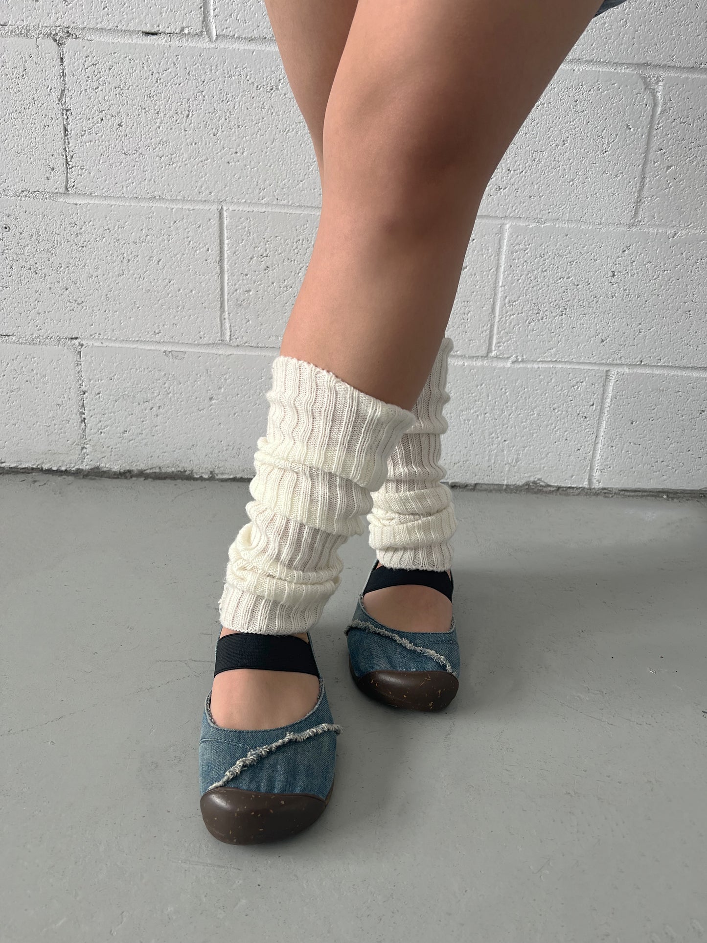 Denim Ballet Flats Size 10