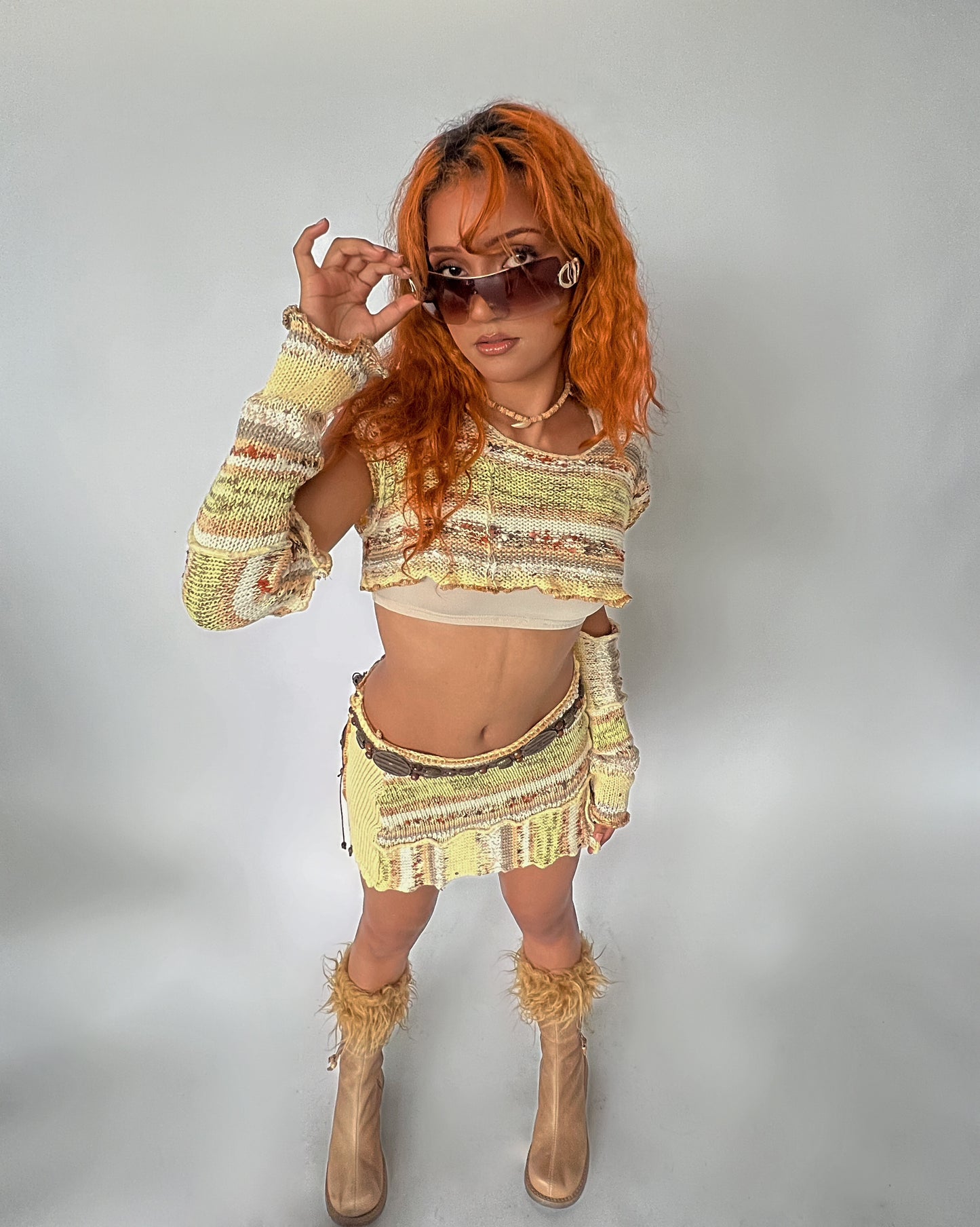 Upcycled/Re-Constructed Knit Set & Sleeves