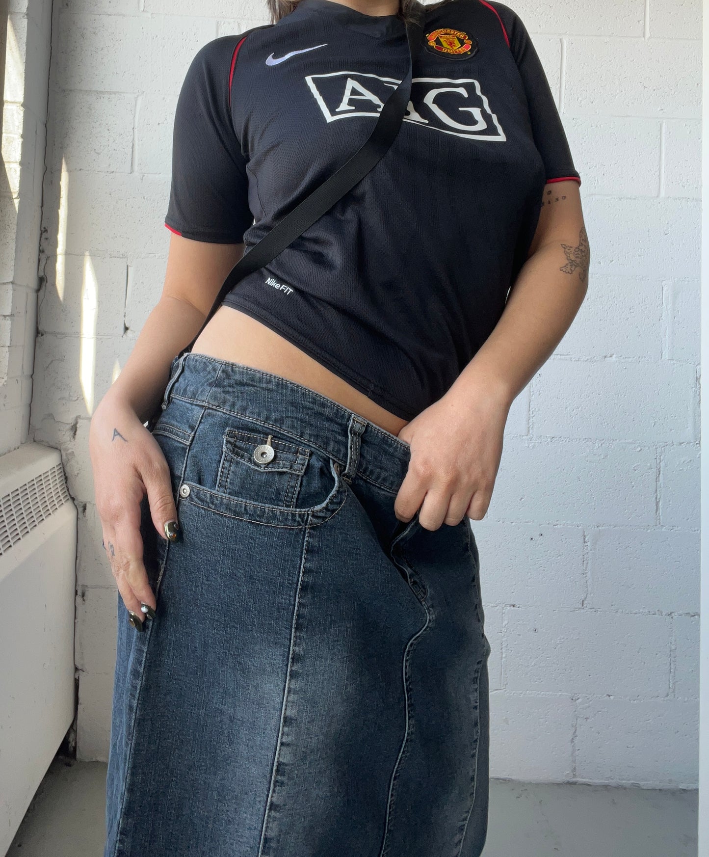 Denim Maxi Skirt Size Large/13