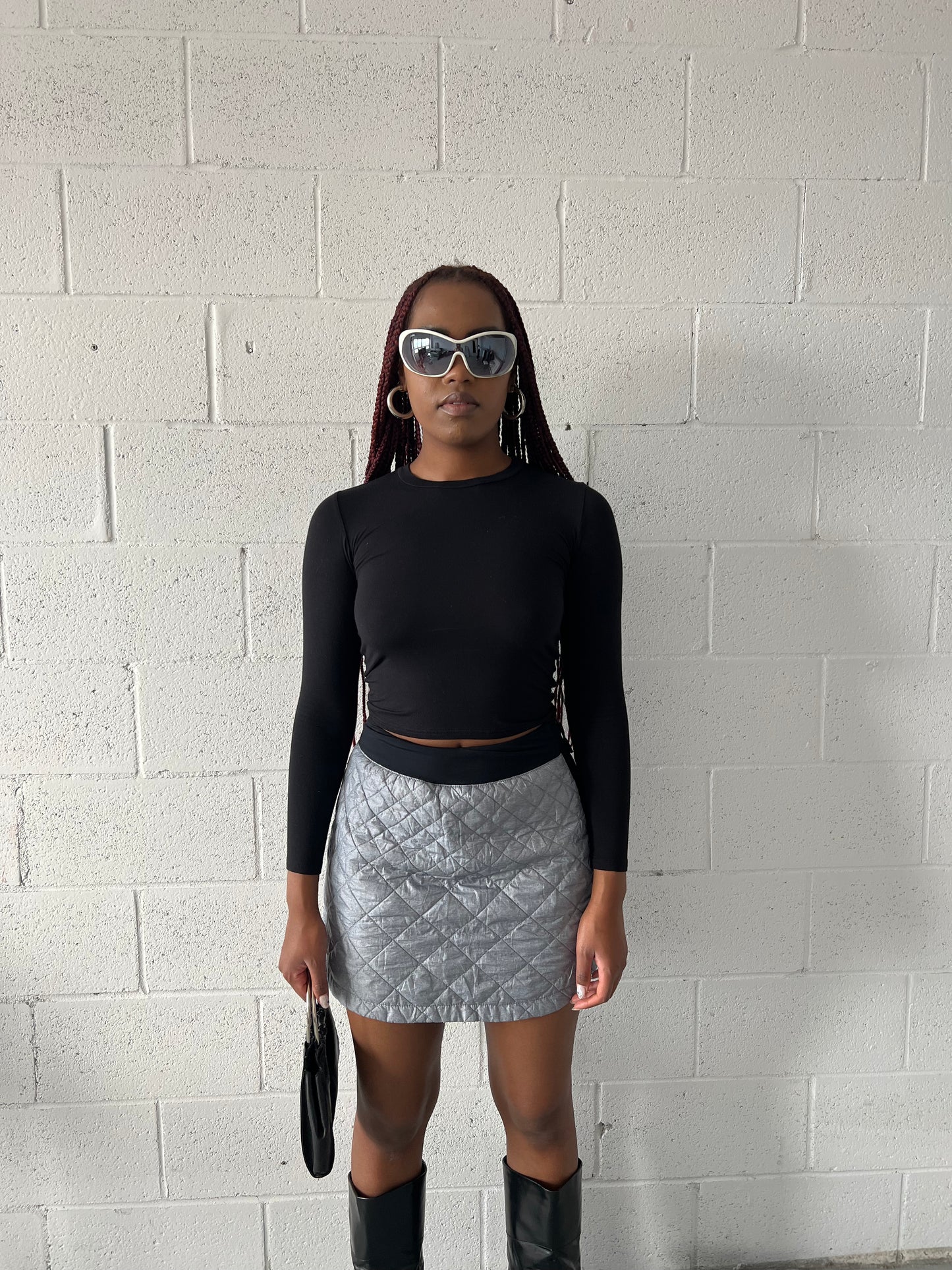 Quilted Moto Mini Skirt