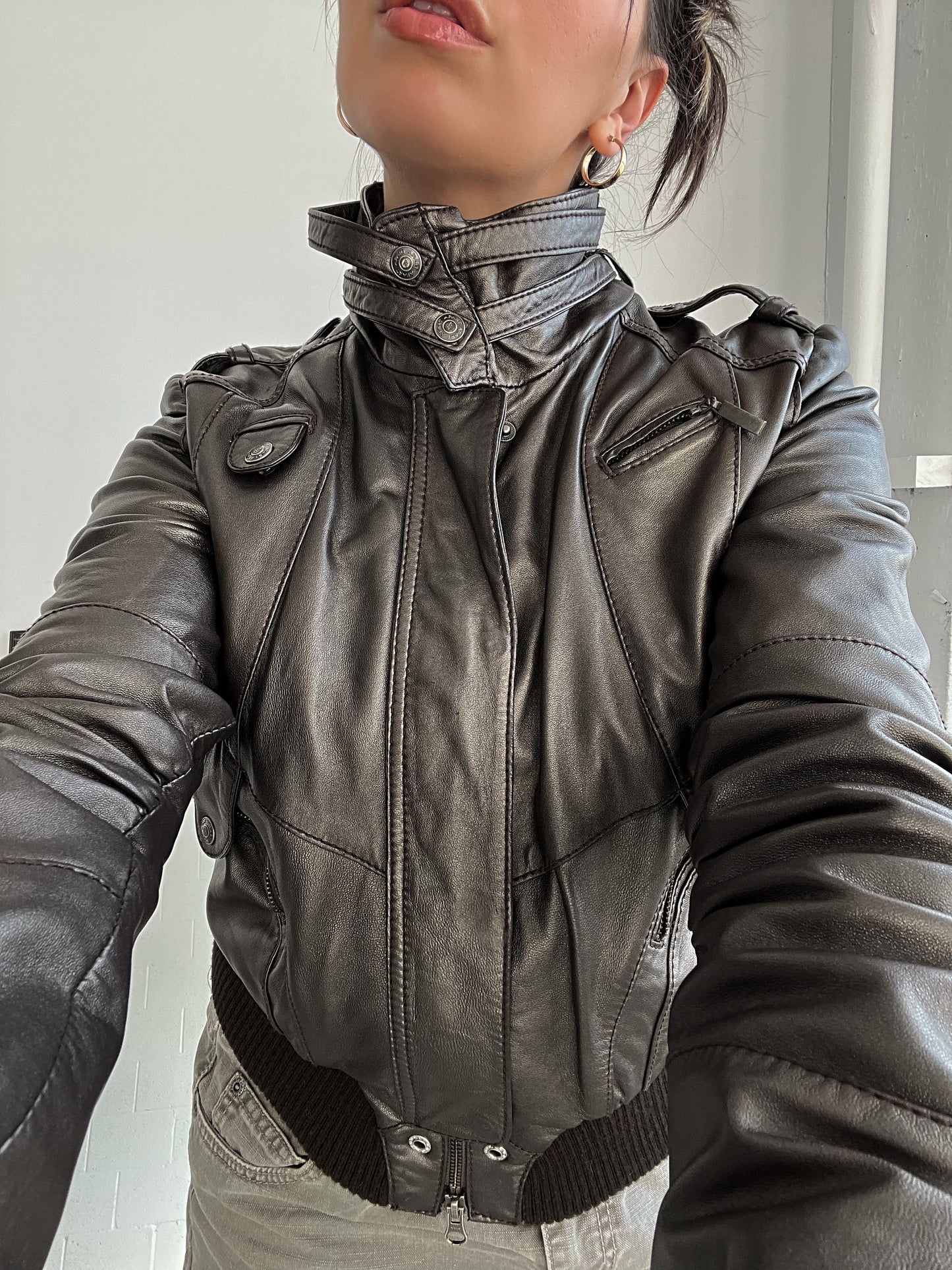 Genuine Leather Metallica Double Zip Moto Jacket