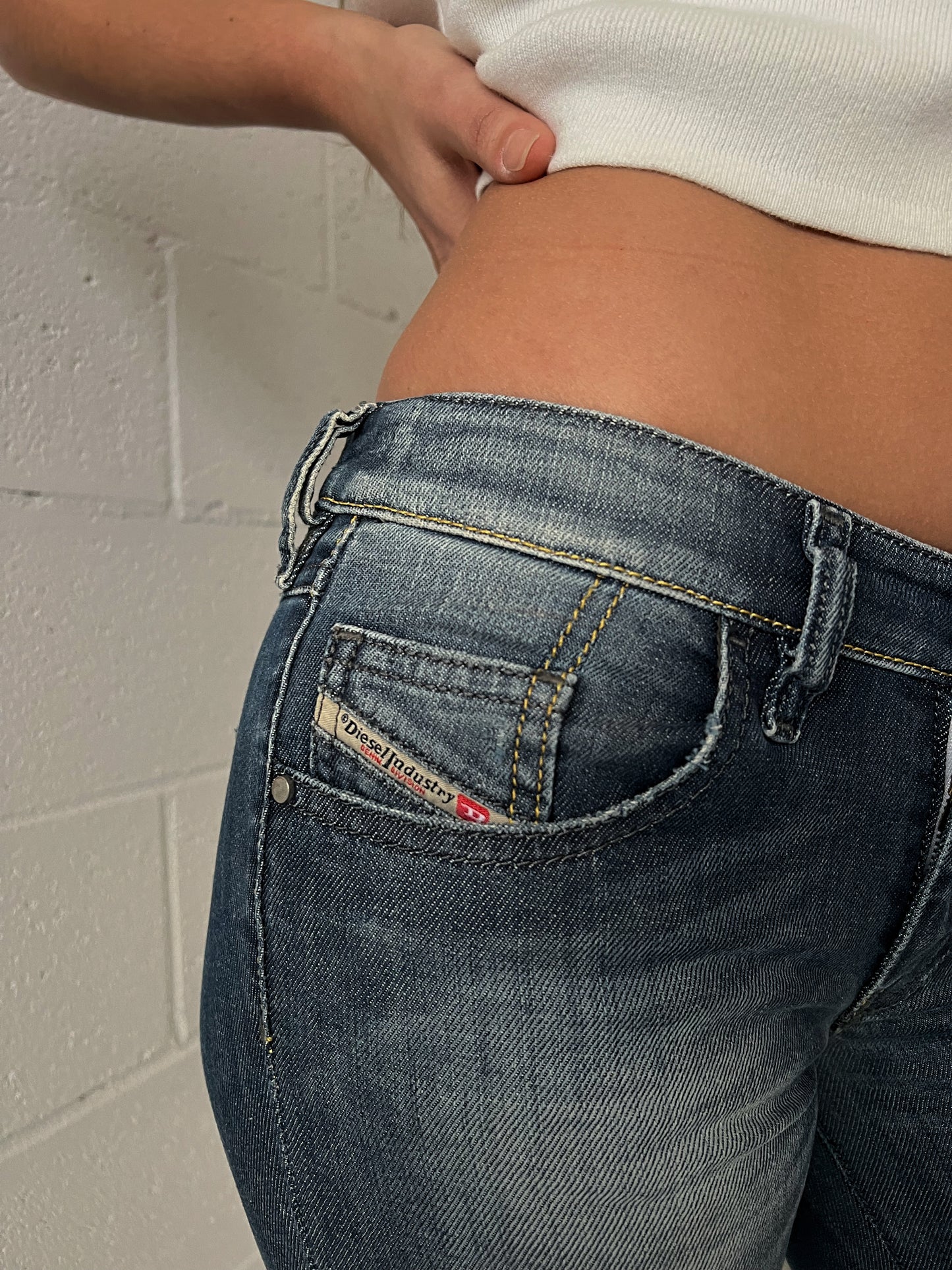 Diesel Low Rise Boot Cut Jeans