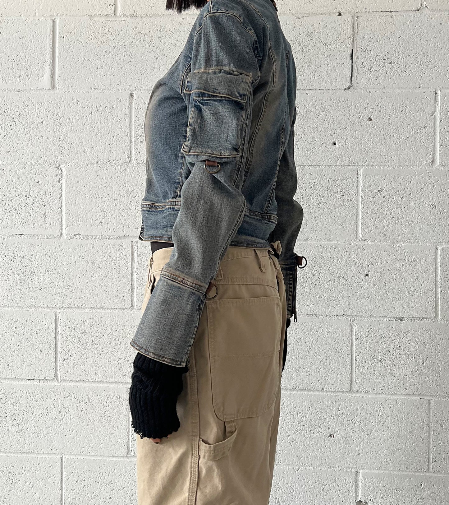 Faded Denim Zip