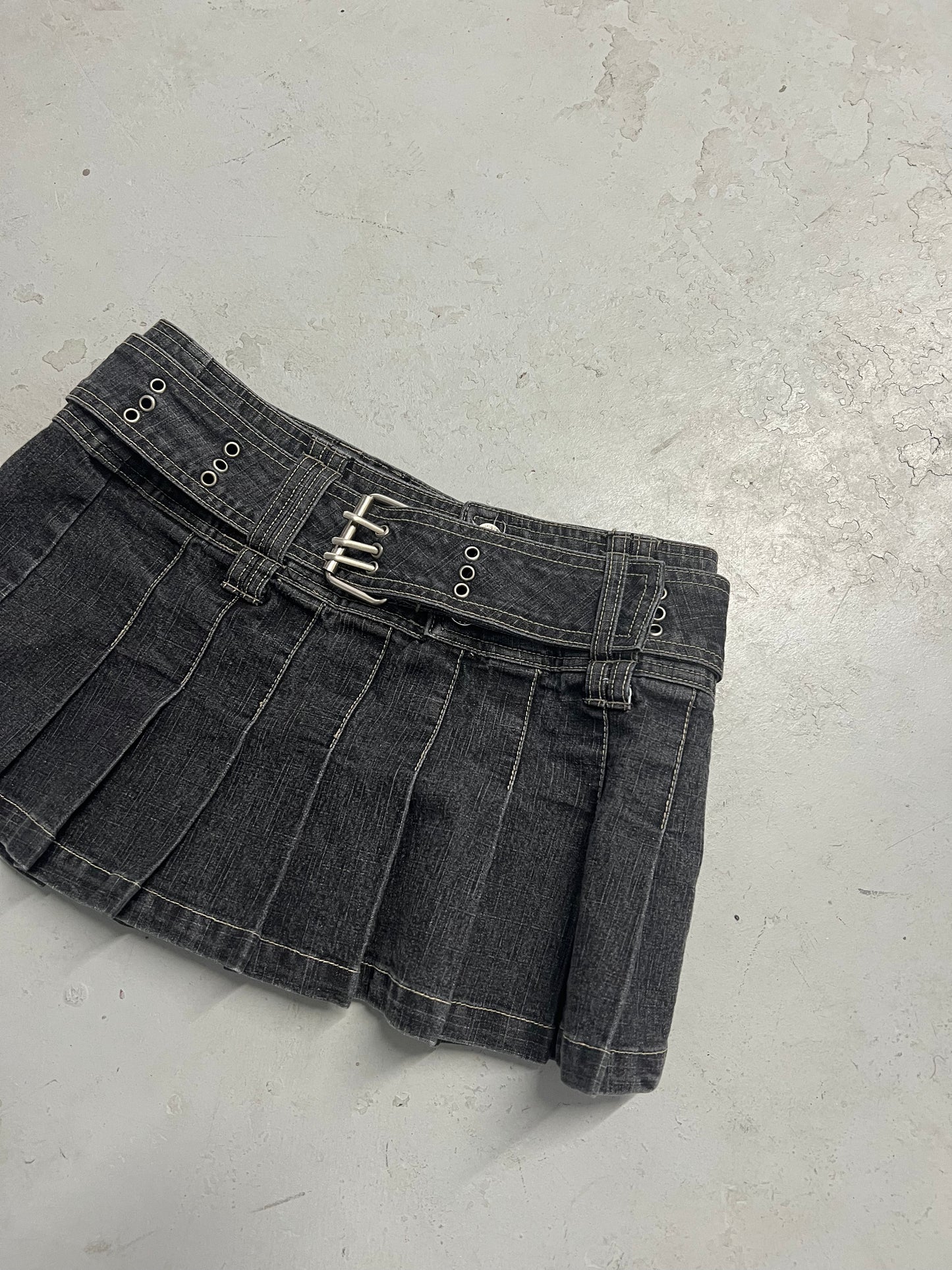 Micro Mini Dark Wash Denim Skirt